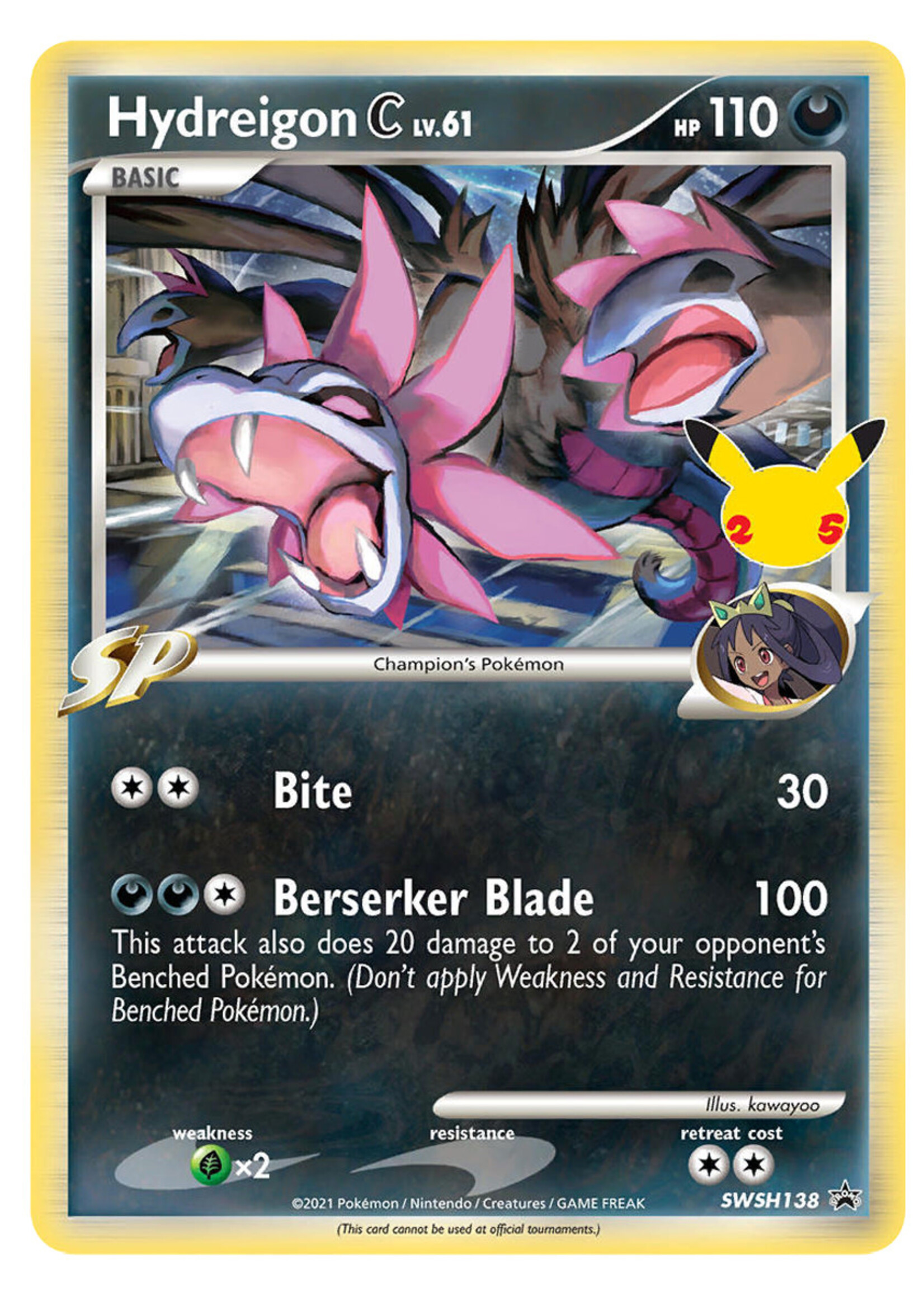 Hydreigon [C] Lv.61 138 (SWSH)  Grote Kaart: near mint