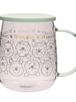 Disney Winnie Glass Mug With Lid 540ml