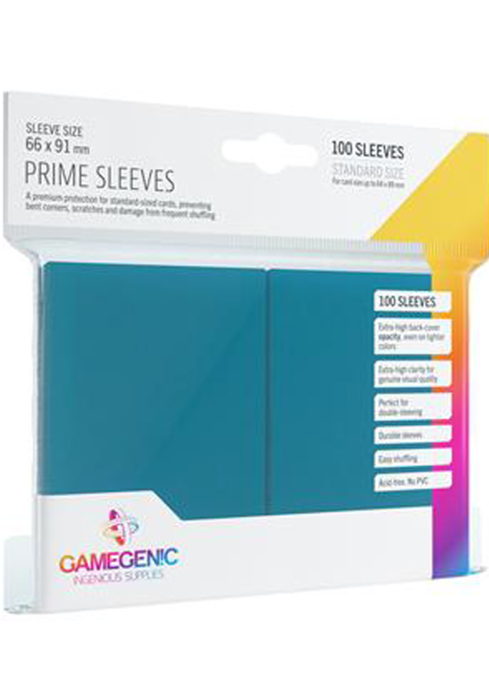 GameGenic Sleeves Prime Pack 66x91mm (100) Aqua