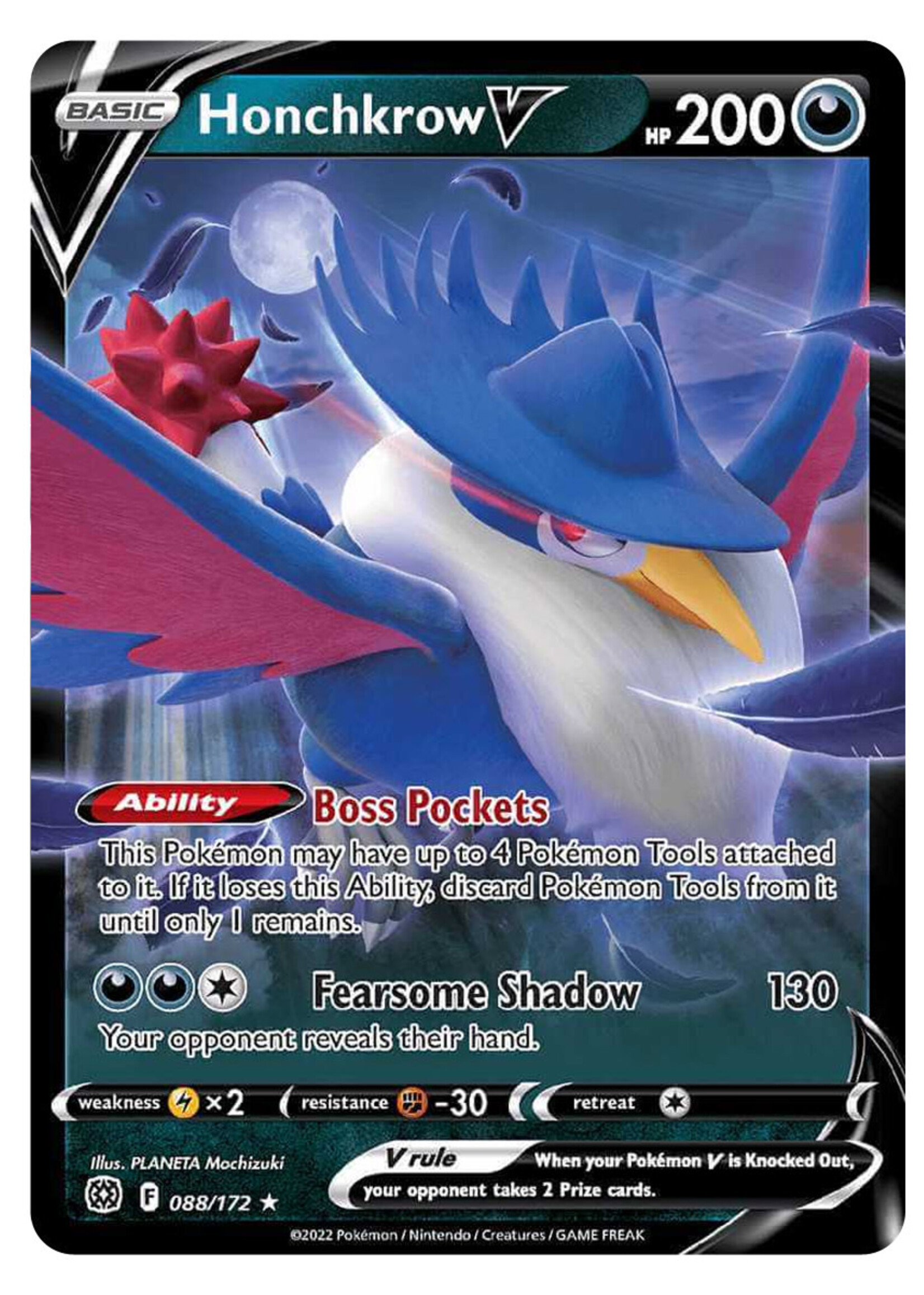 Honchkrow V 88 (BRS): near mint