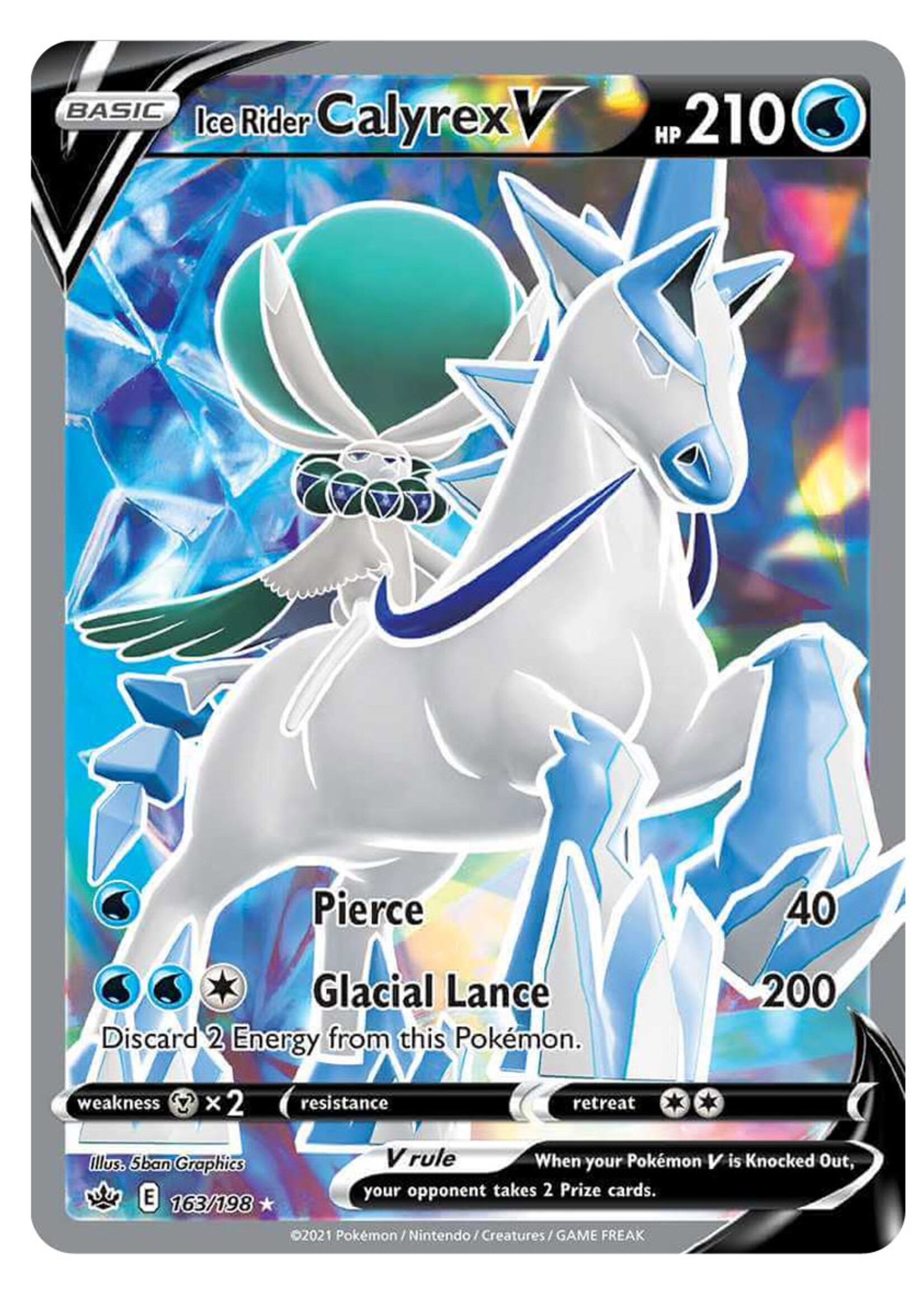 Ice Rider Calyrex V 163 (CRE): near mint