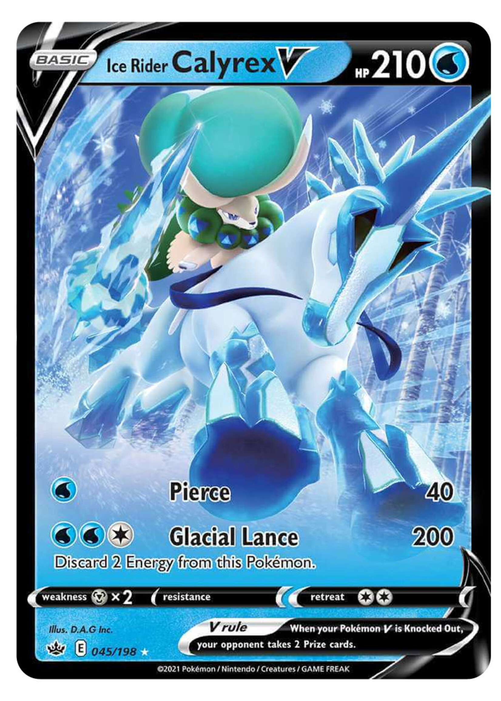 Ice Rider Calyrex V 45 (CRE): excellent