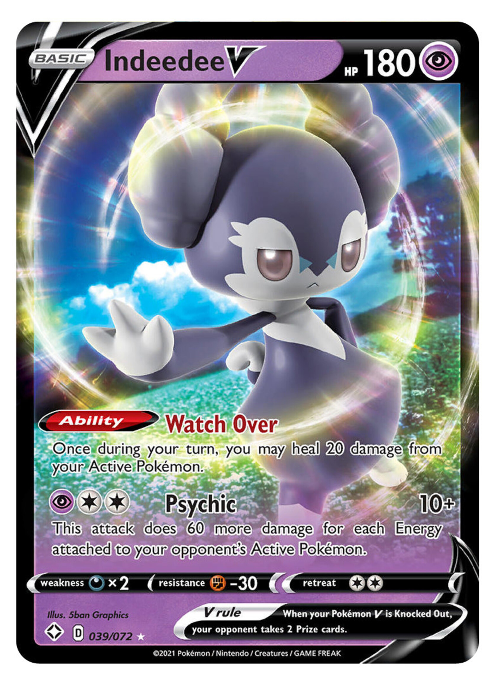 Indeedee V 39 (SHF): near mint