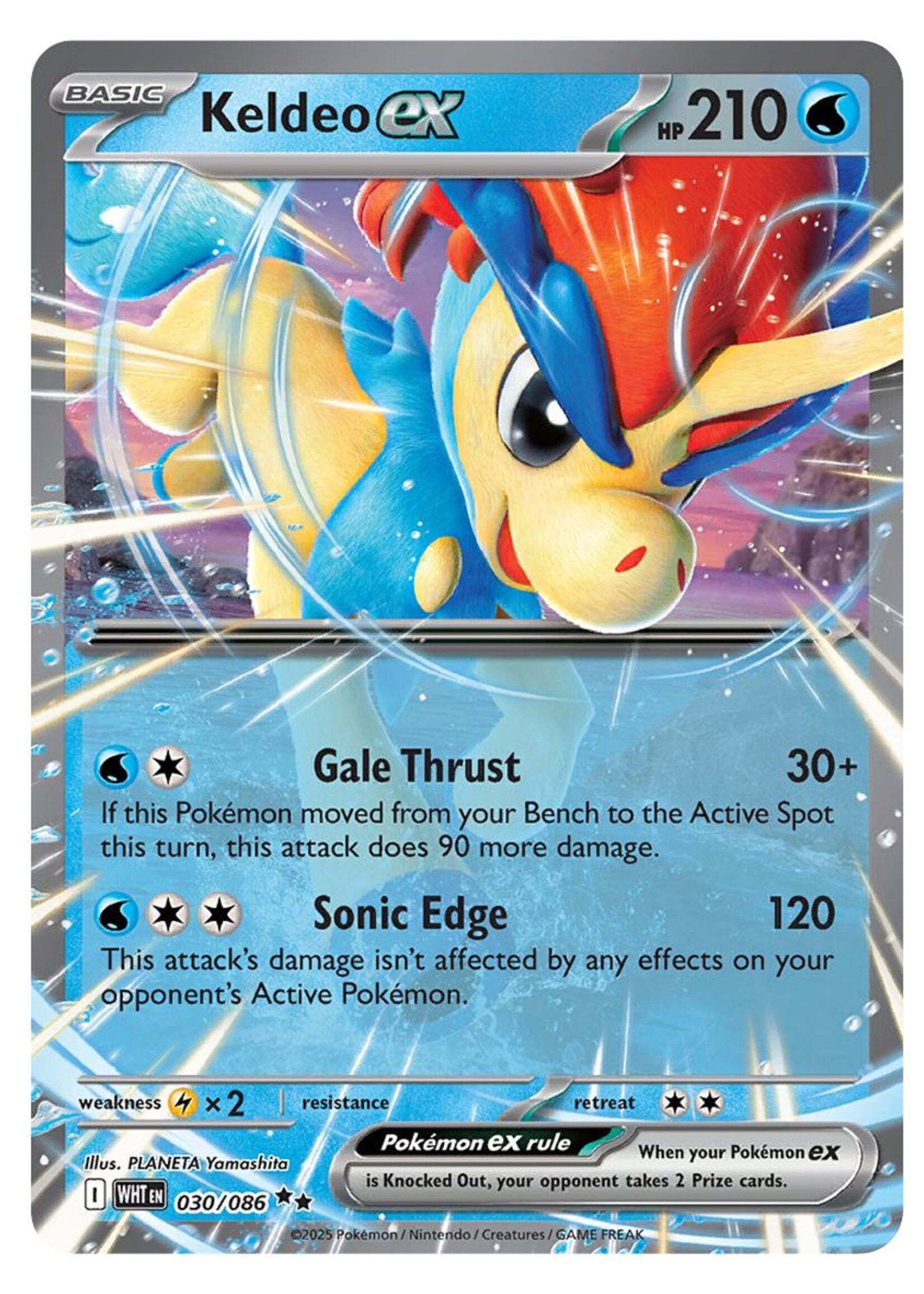 Keldeo Ex 30 (WHT): near mint