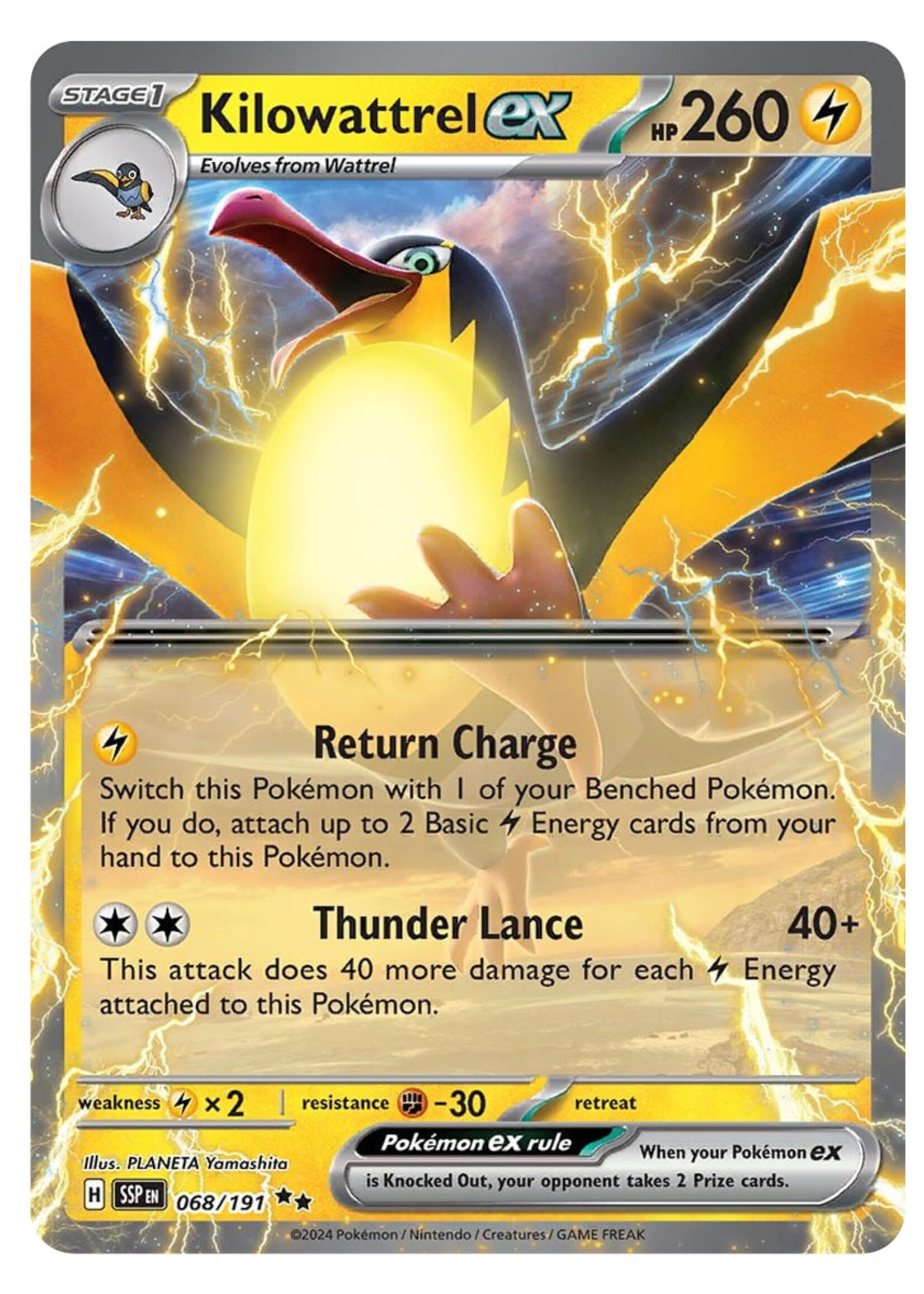 Kilowattrel Ex 68 (SSP): near mint