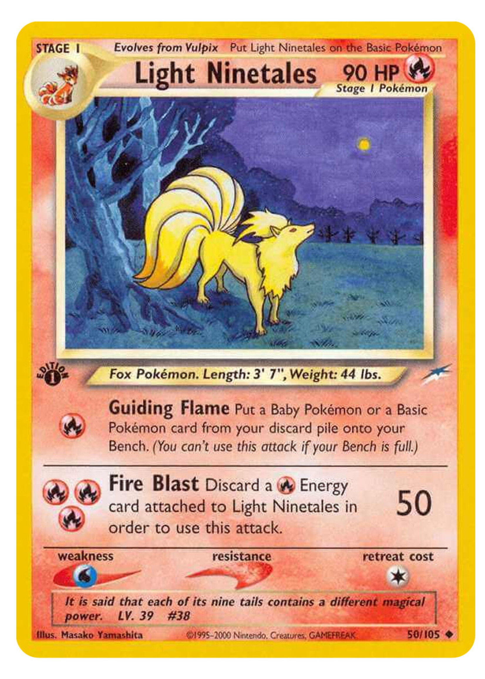 Light Ninetales 50 (NDE) 1st Edition: excellent
