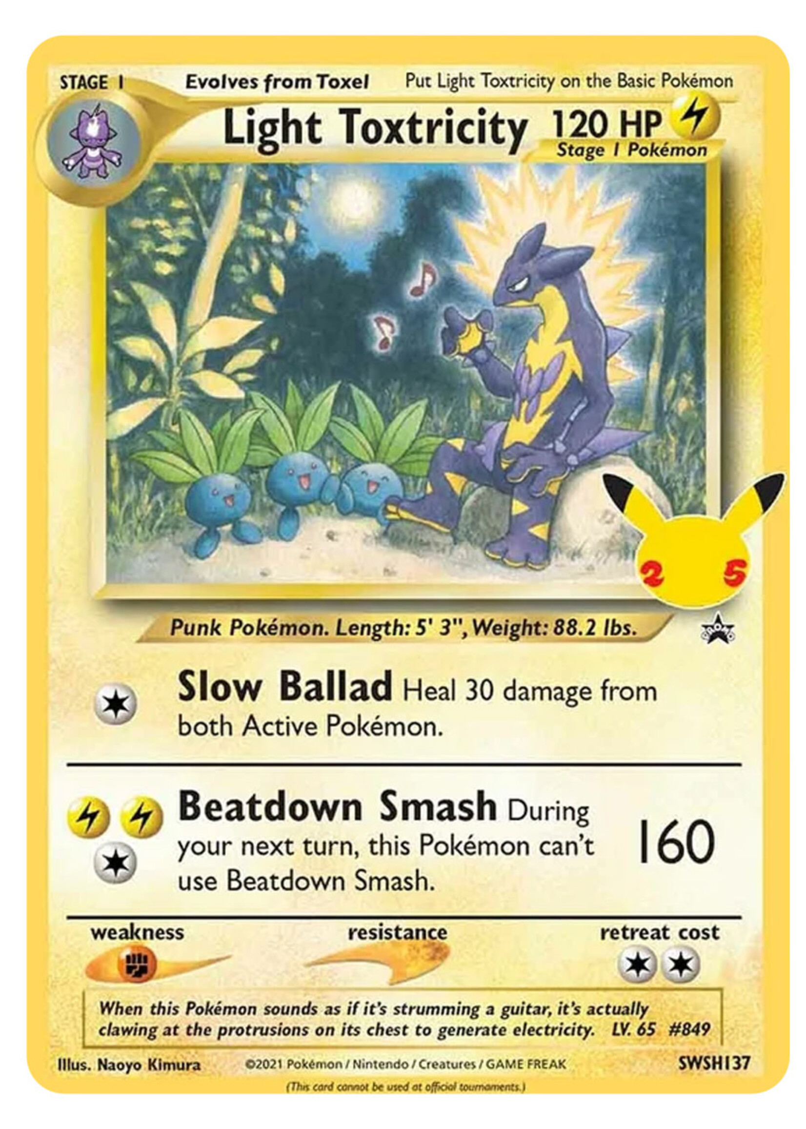 Light Toxtricity 137 (SWSH) Grote Kaart: near mint