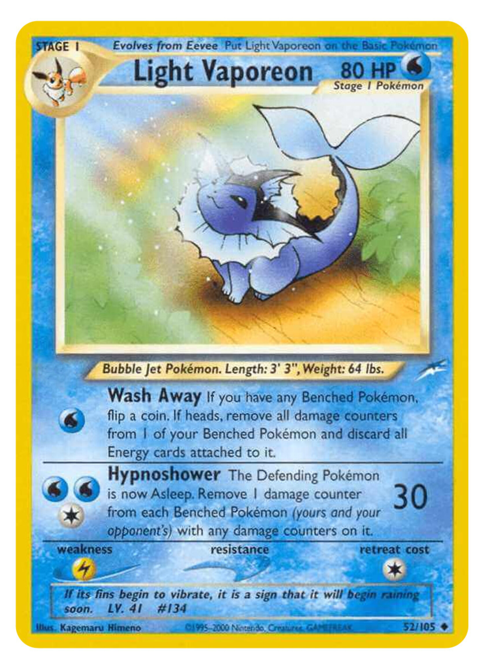 Light Vaporeon 52 (NDE): excellent