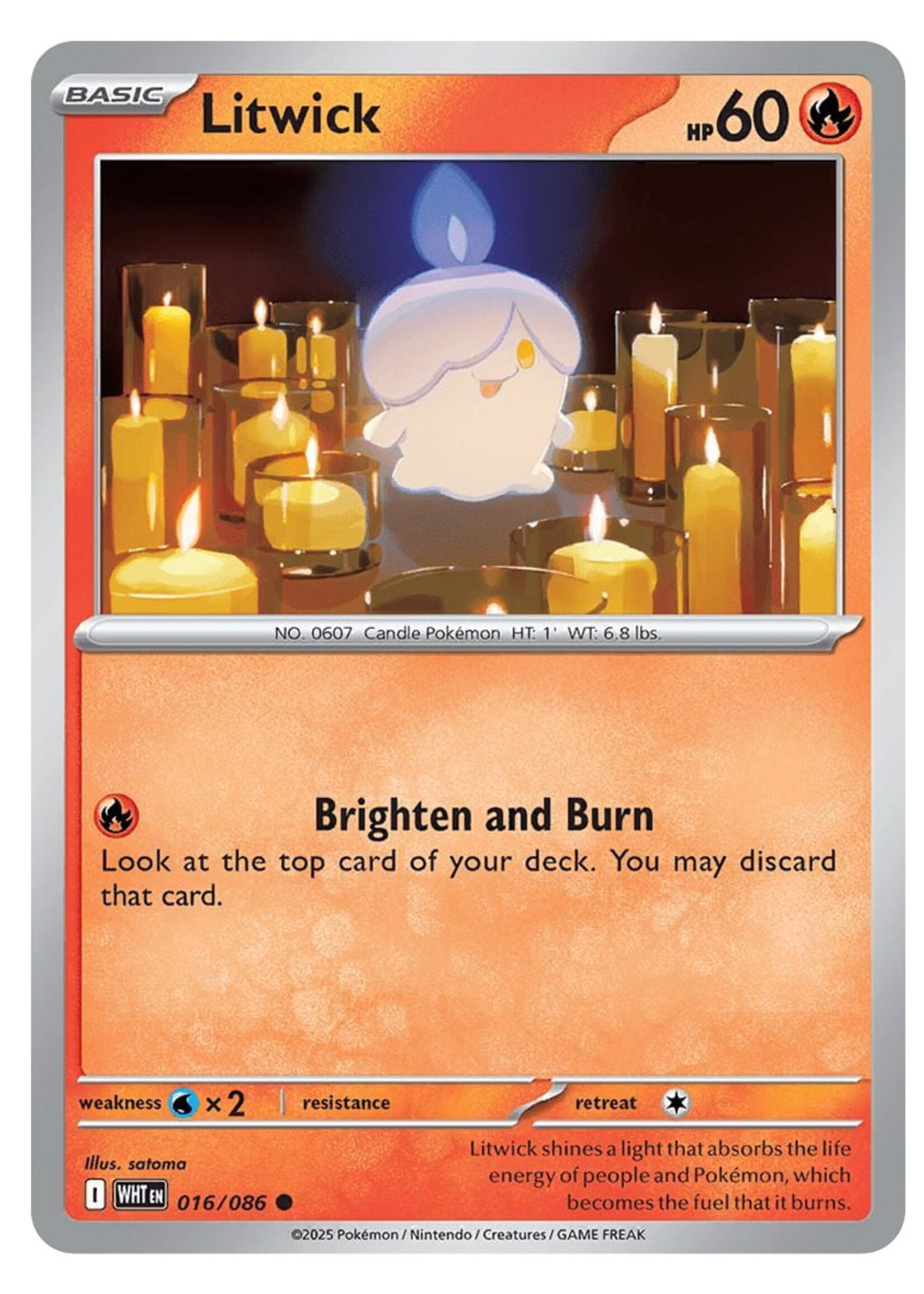 Litwick 16 (WHT) Poke Ball Holo: near mint