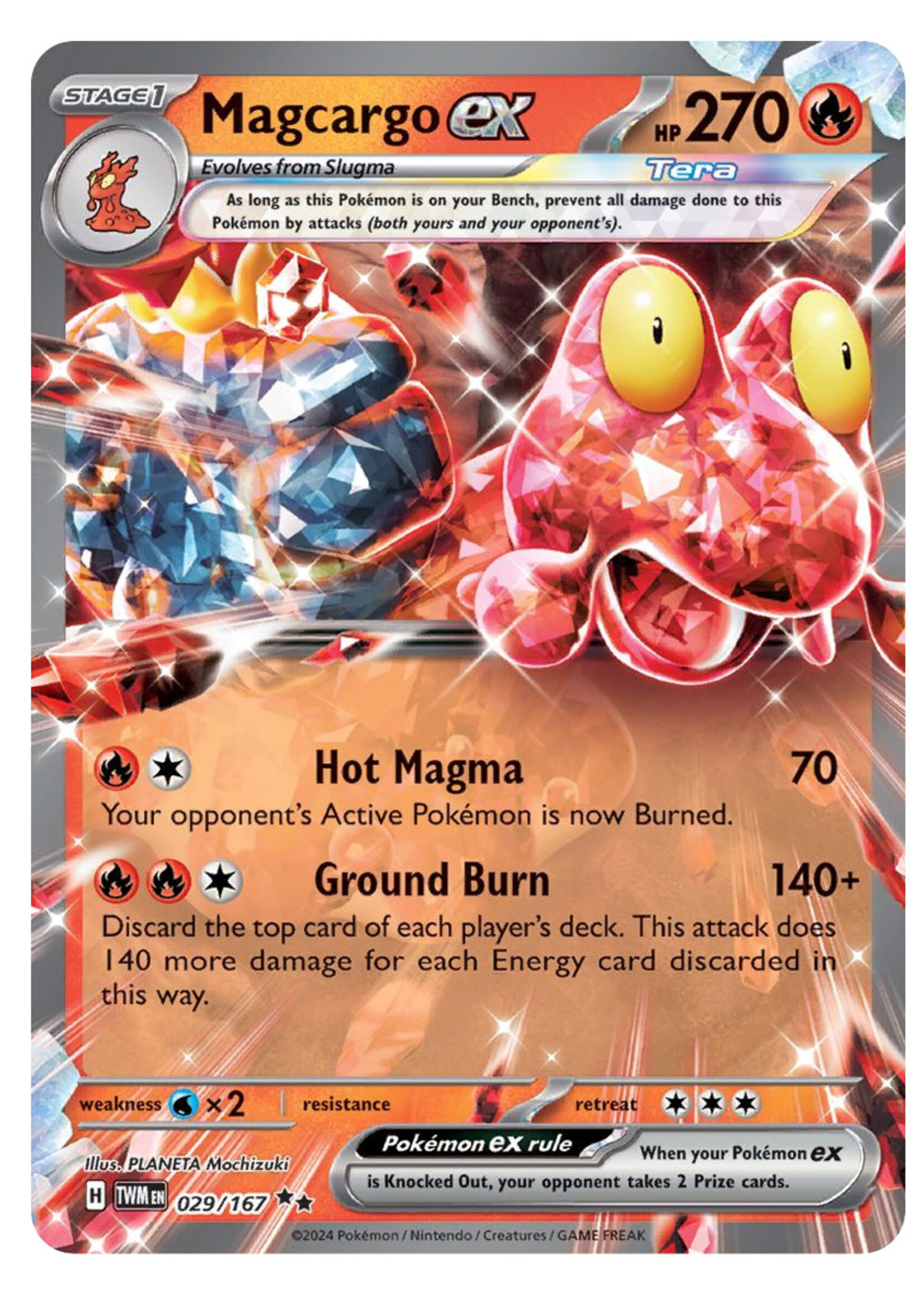 Magcargo Ex 29 (TWM): near mint