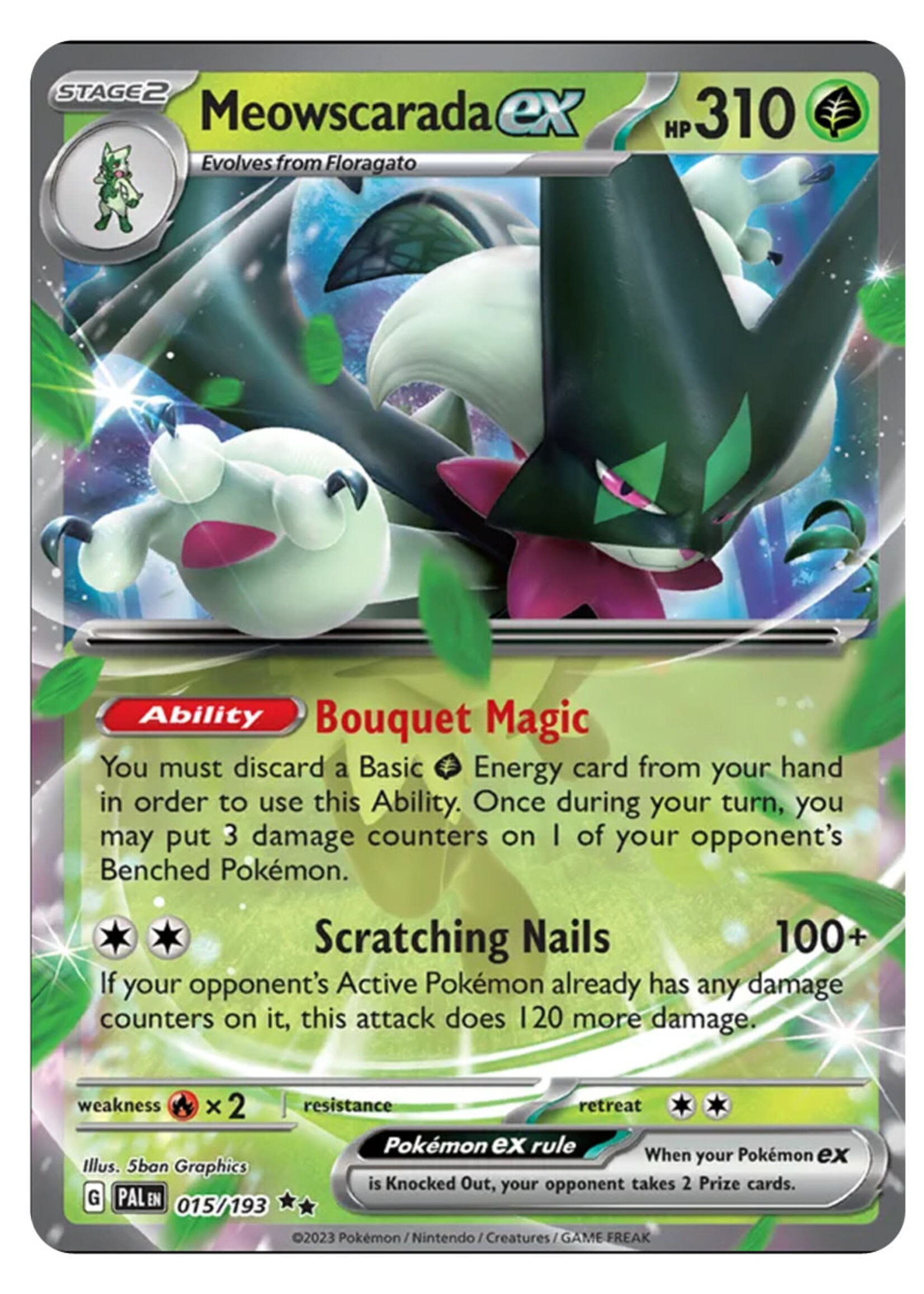 Meowscarada Ex 15 (PAL): near mint