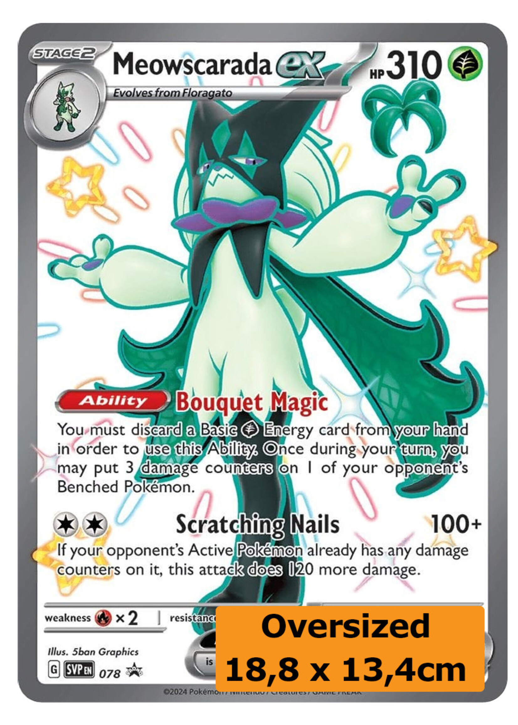 Meowscarada Ex 78 (SVP) Grote Kaart: near mint