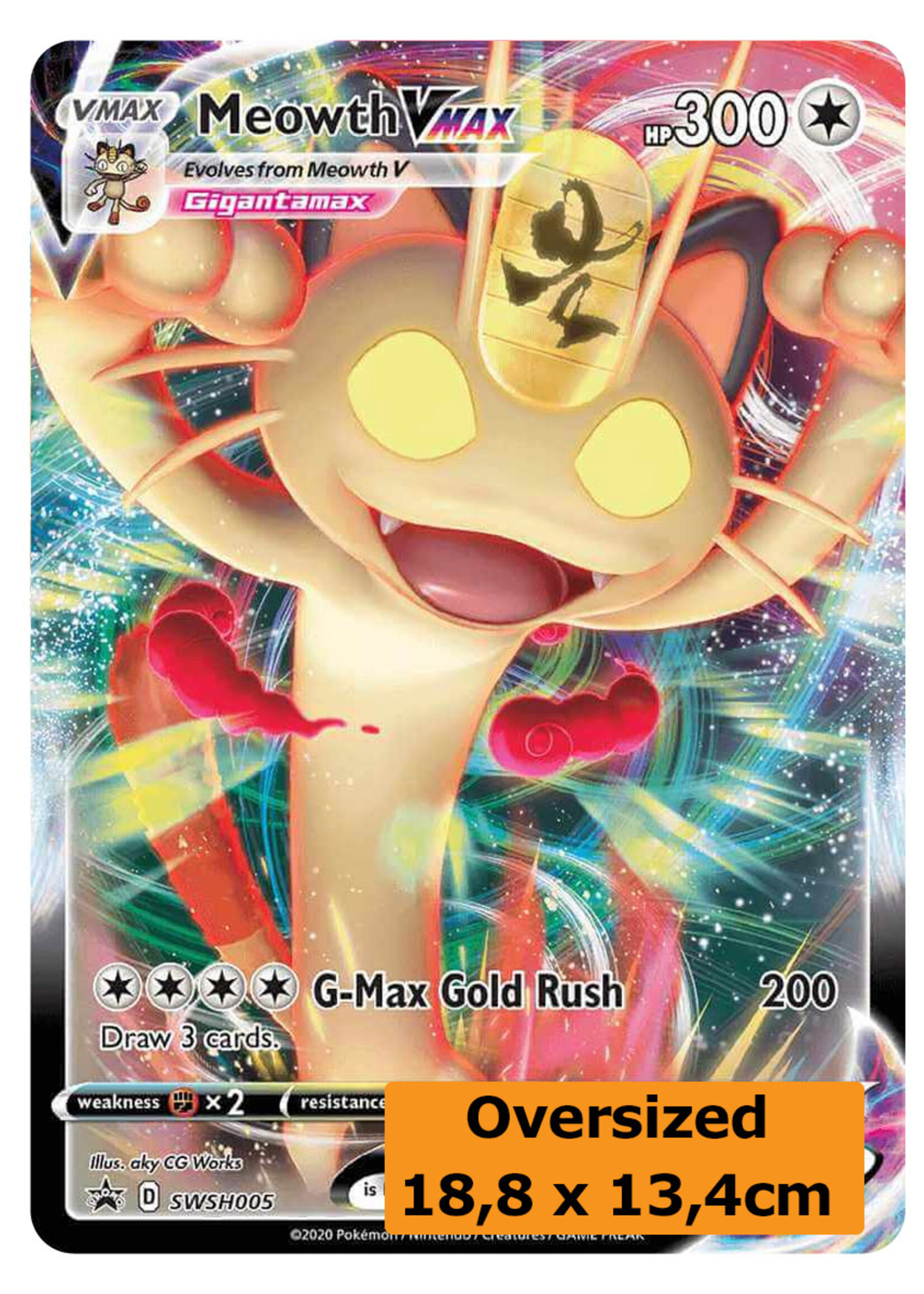 Meowth Vmax 5 (SWSH) Grote Kaart: excellent