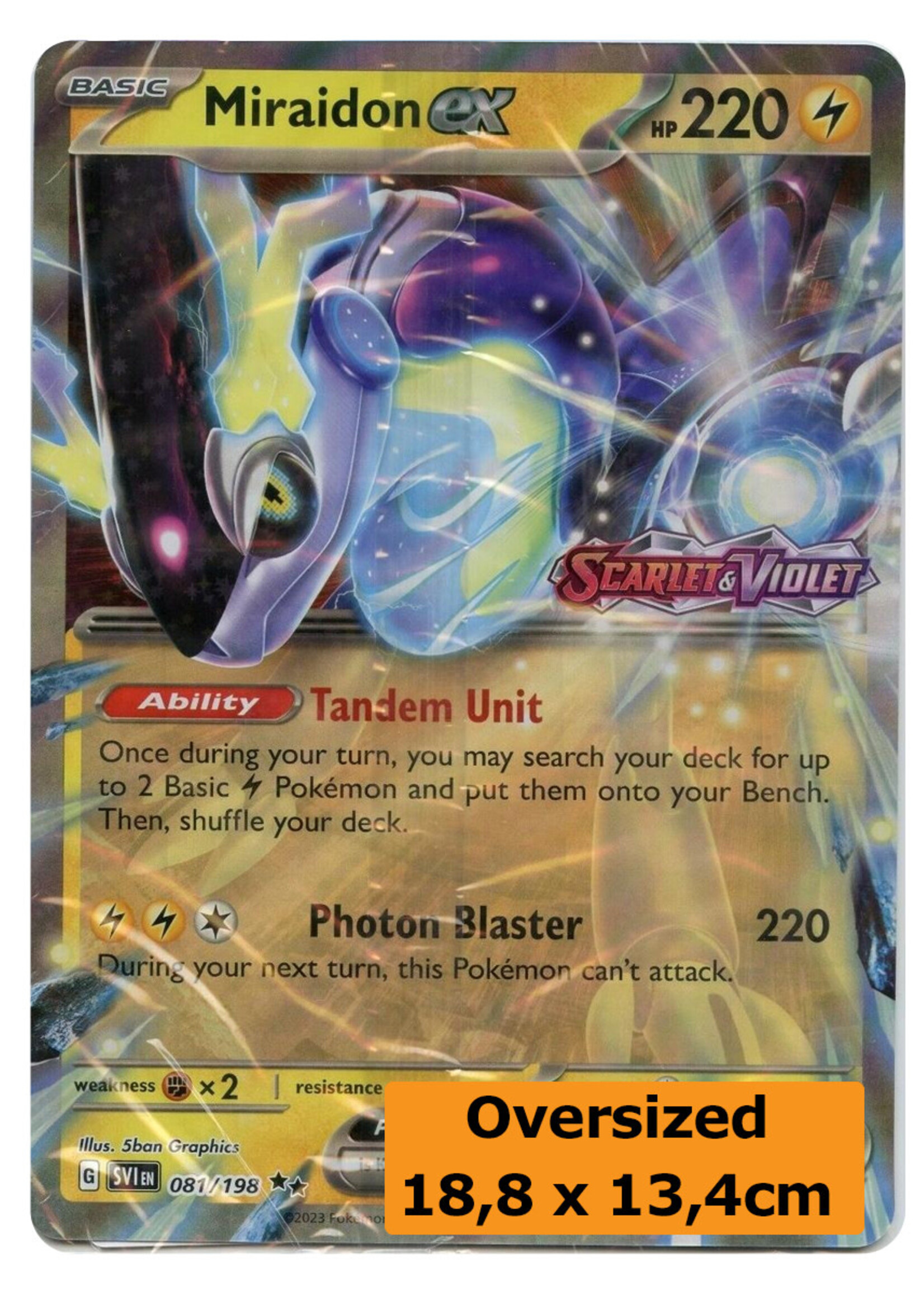 Miraidon Ex 81 (SVI) Grote Kaart Stamped Promo: near mint