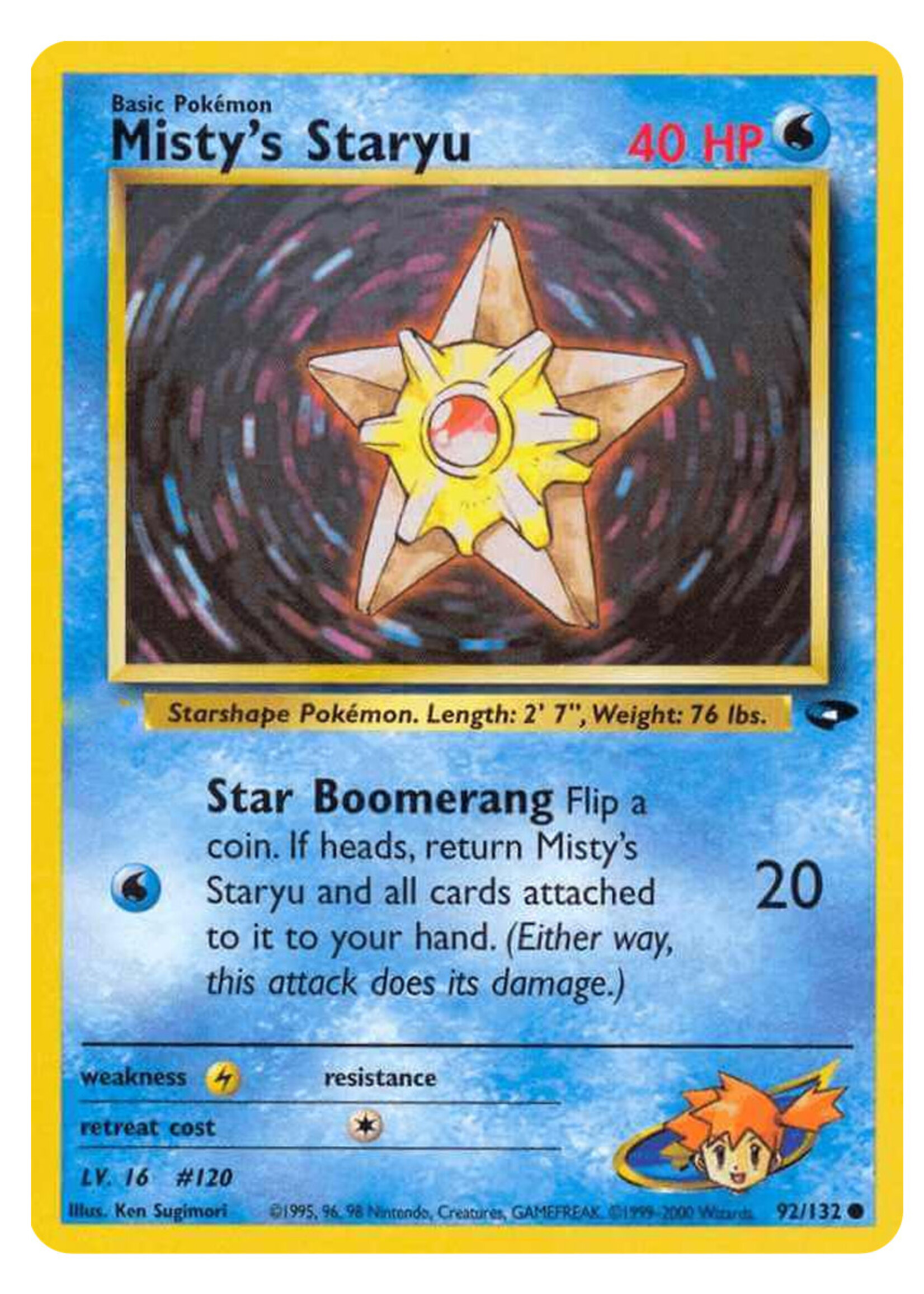 Misty's Staryu 92 (GC): near mint