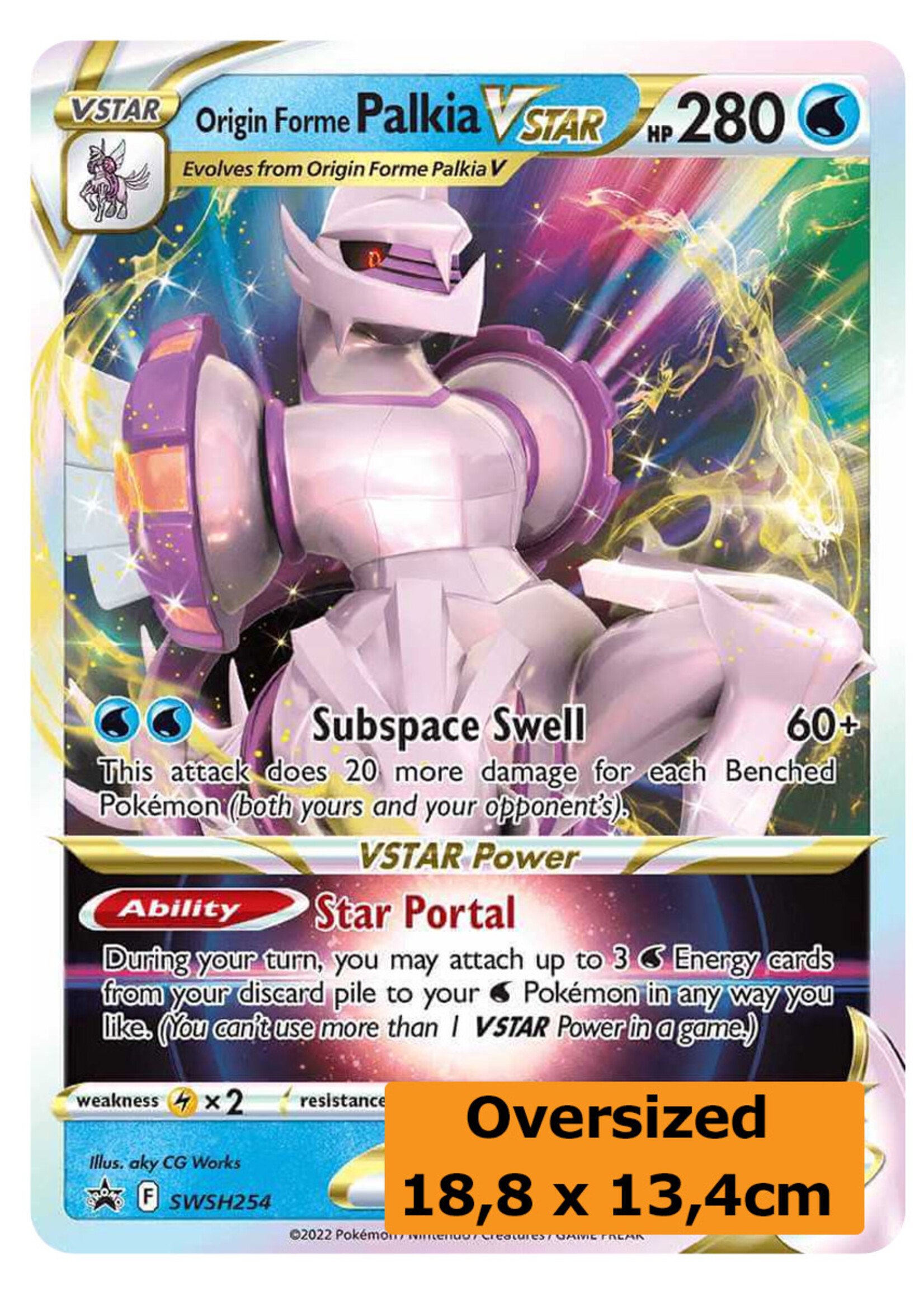 Origin Forme Palkia Vstar 254   (SWSH) Grote Kaart: light played