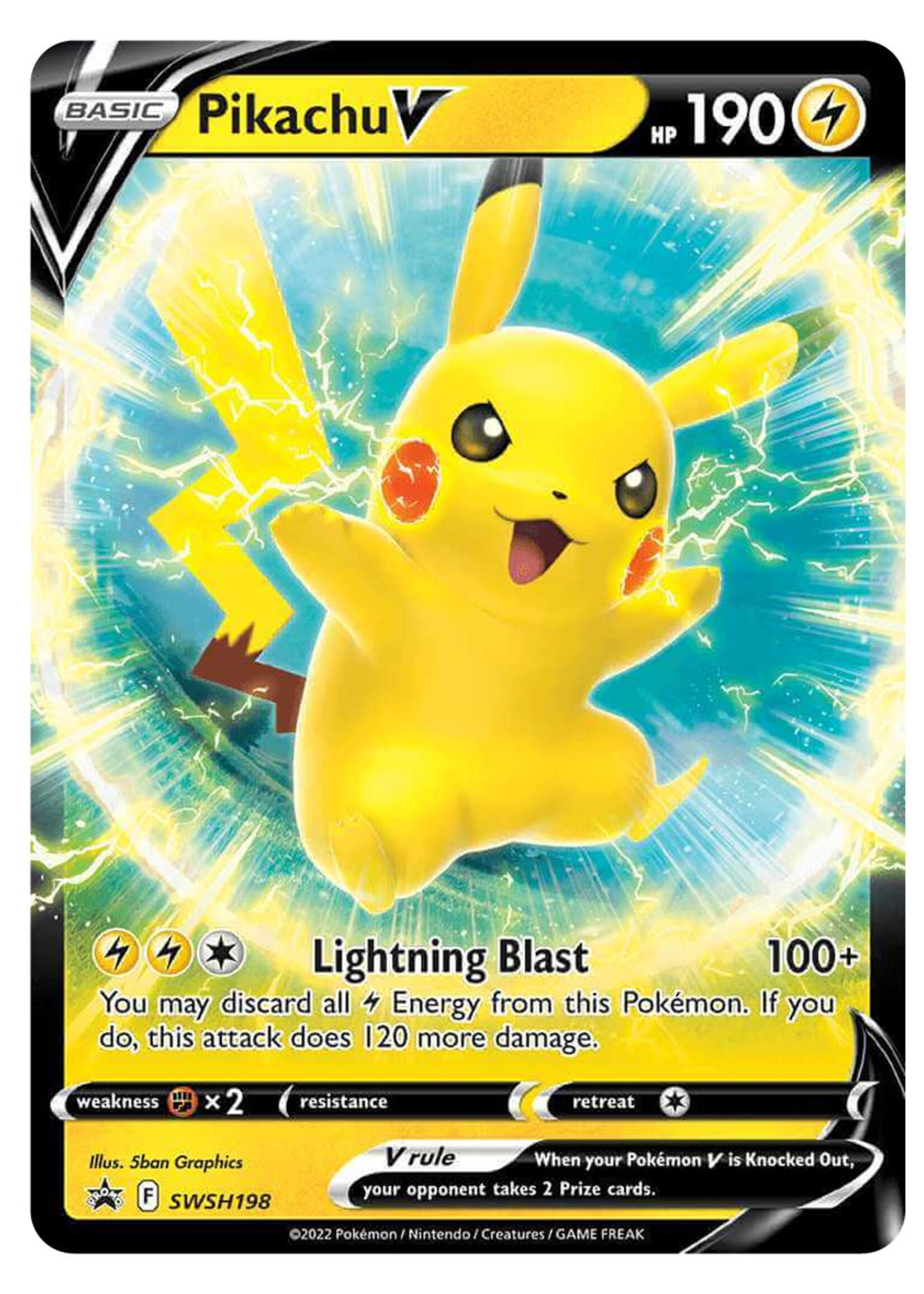Pikachu V 198 (SWSH): near mint