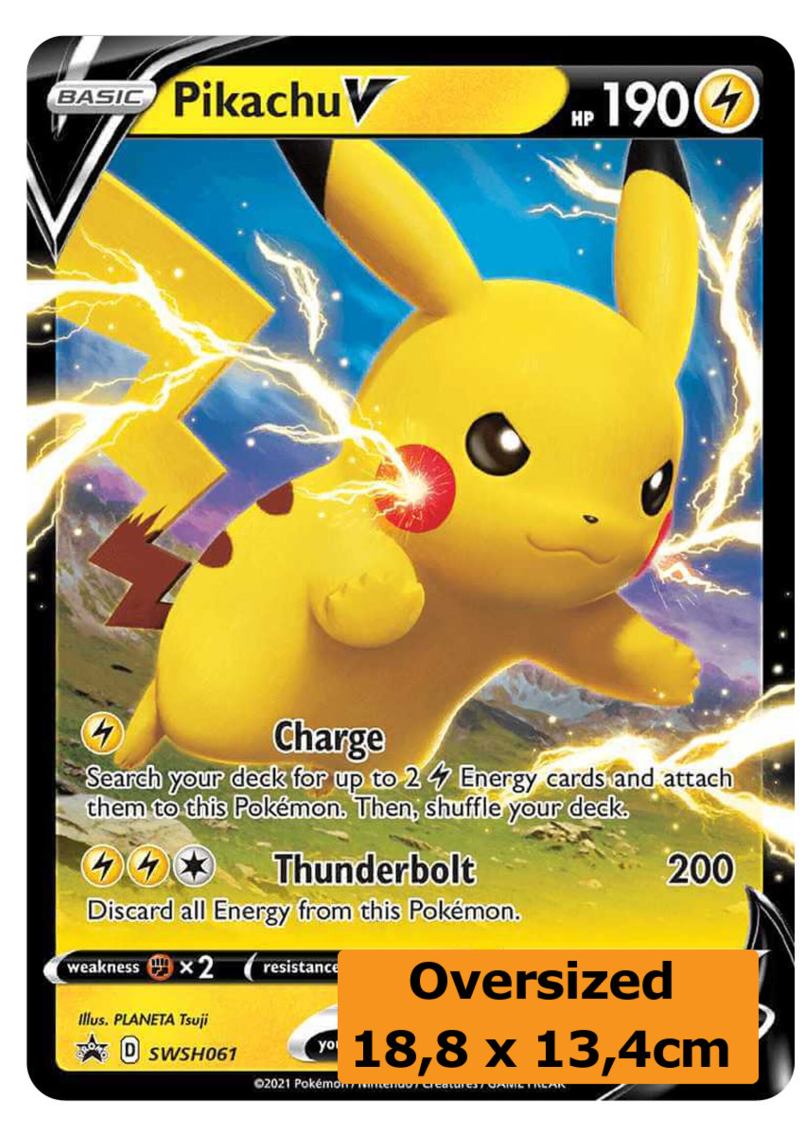Pikachu V 61 (SWSH) Grote Kaart: near mint
