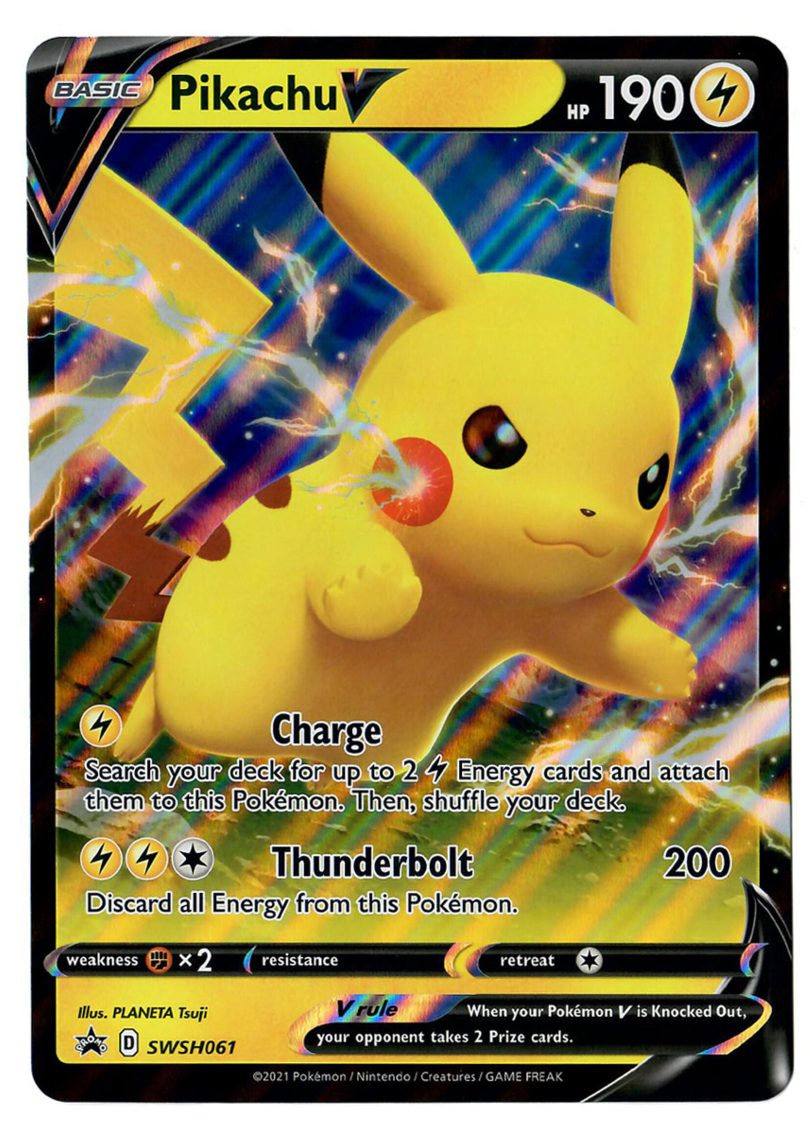Pikachu V 61 (SWSH): near mint