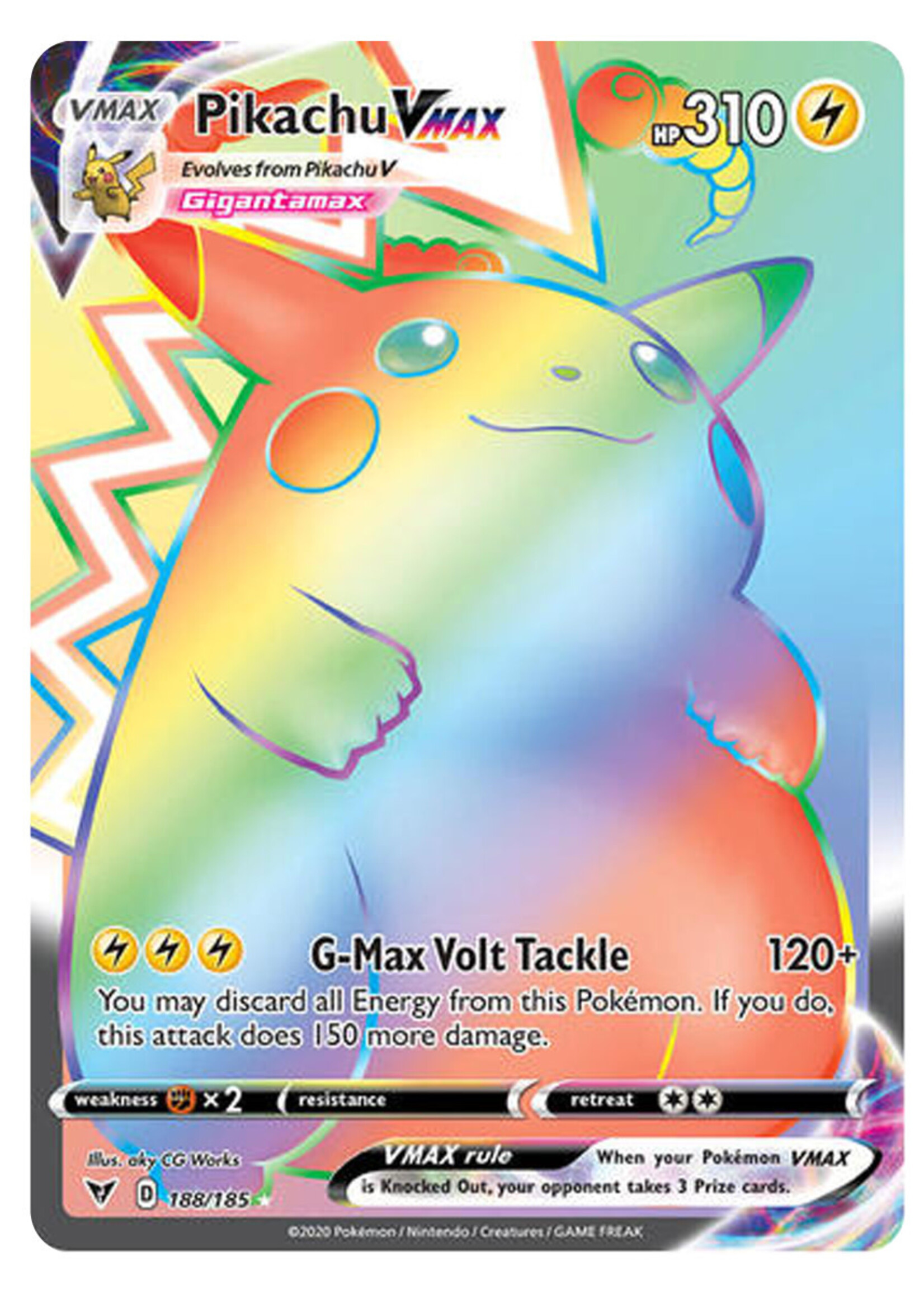 Pikachu Vmax 188 (VIV): good