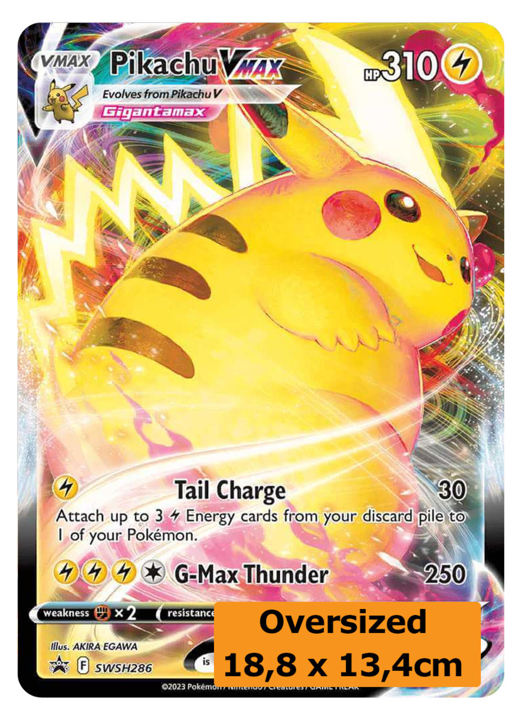 Pikachu Vmax 286 (SWSH) Grote Kaart: near mint