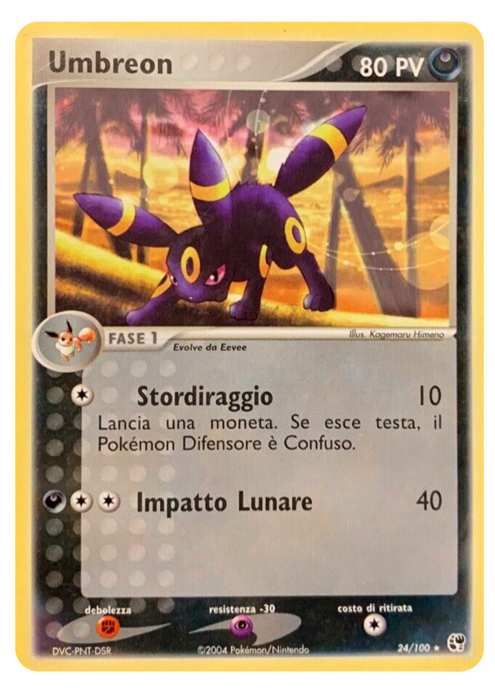 Umbreon 24 (SS) Reverse Holo Italiaans: excellent