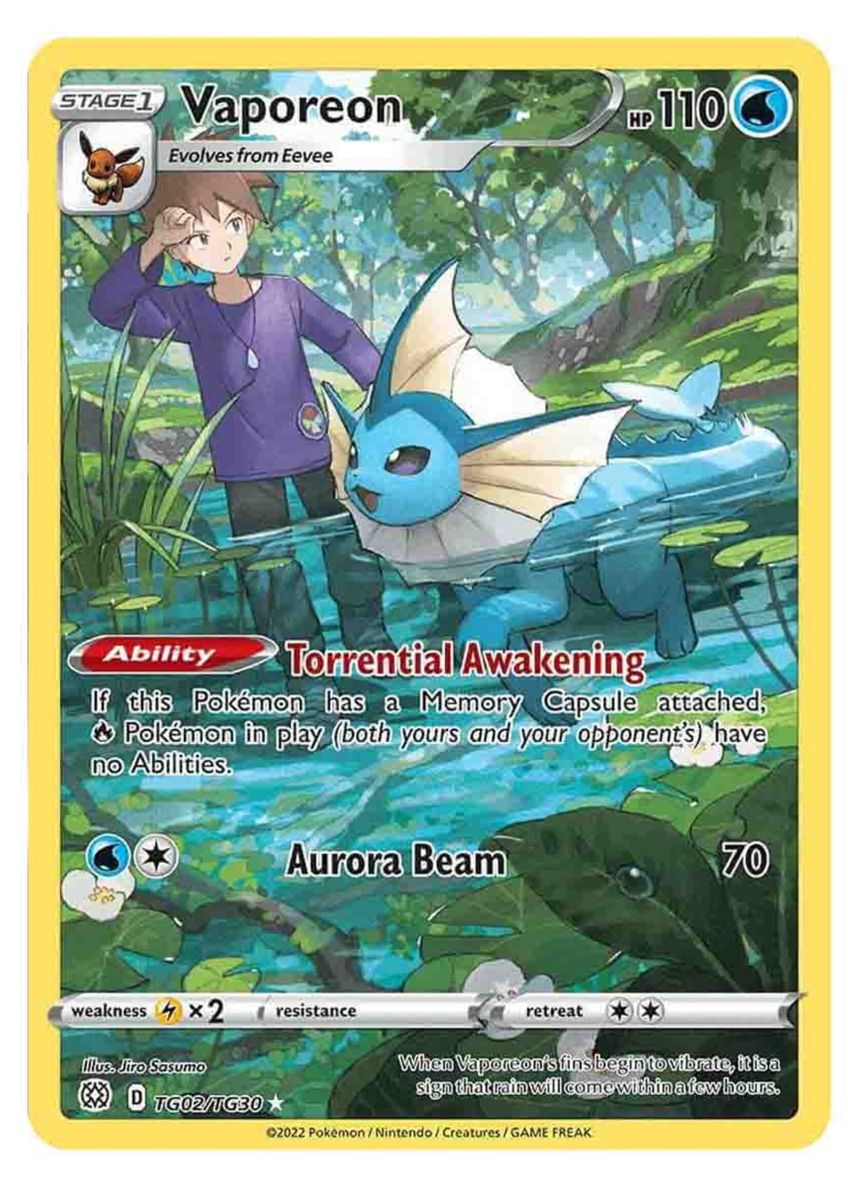 Vaporeon TG02 (BRS): near mint