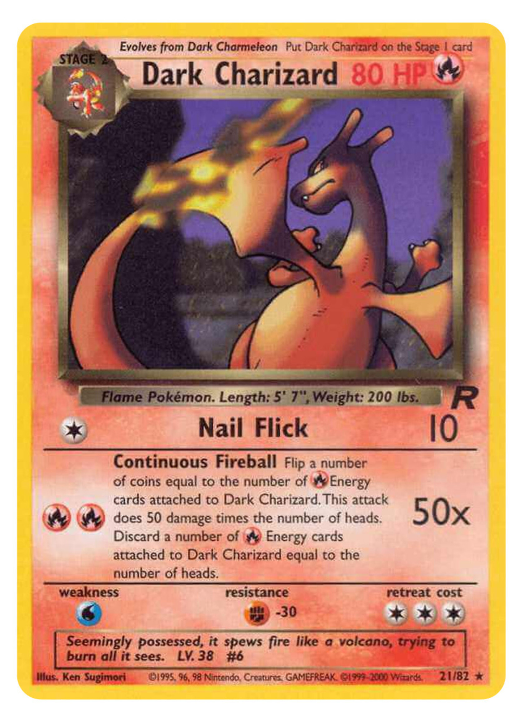 Dark Charizard 21 (TR): light played