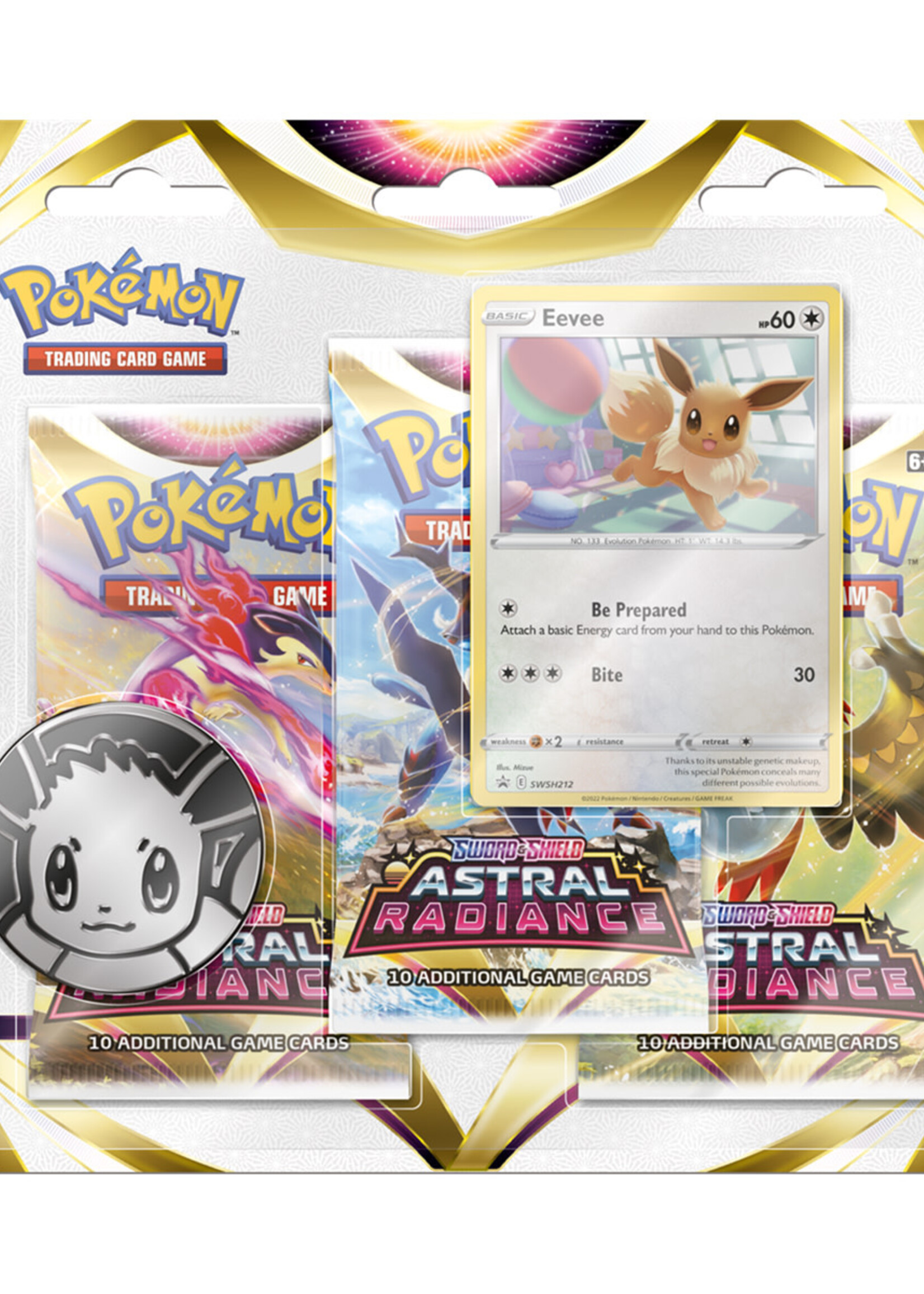 Pokémon Astral Radiance 3 Booster Blister Eevee