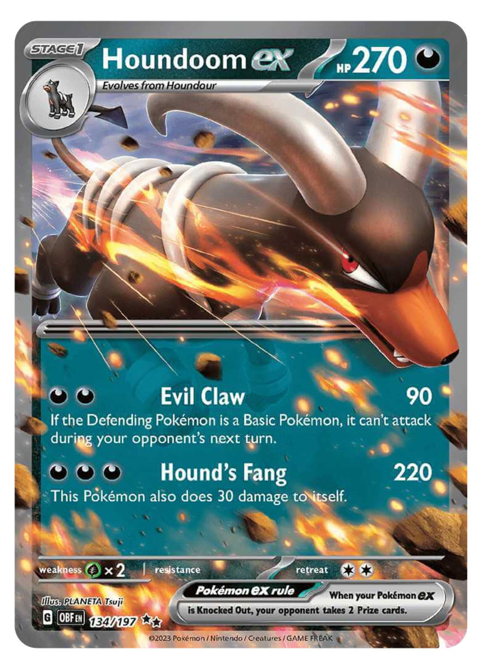 Houndoom Ex 134 (OBF): near mint