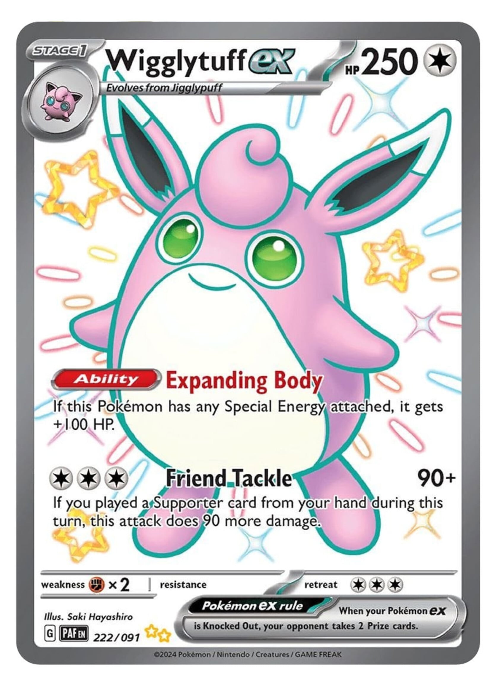 Wigglytuff Ex 222 (PAF): near mint