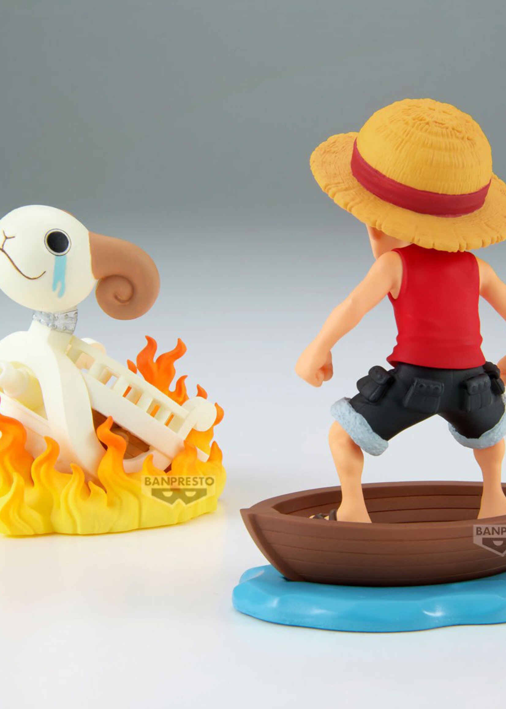 One Piece Luffy & Going Merry WCF Log Stories Figure 8cm