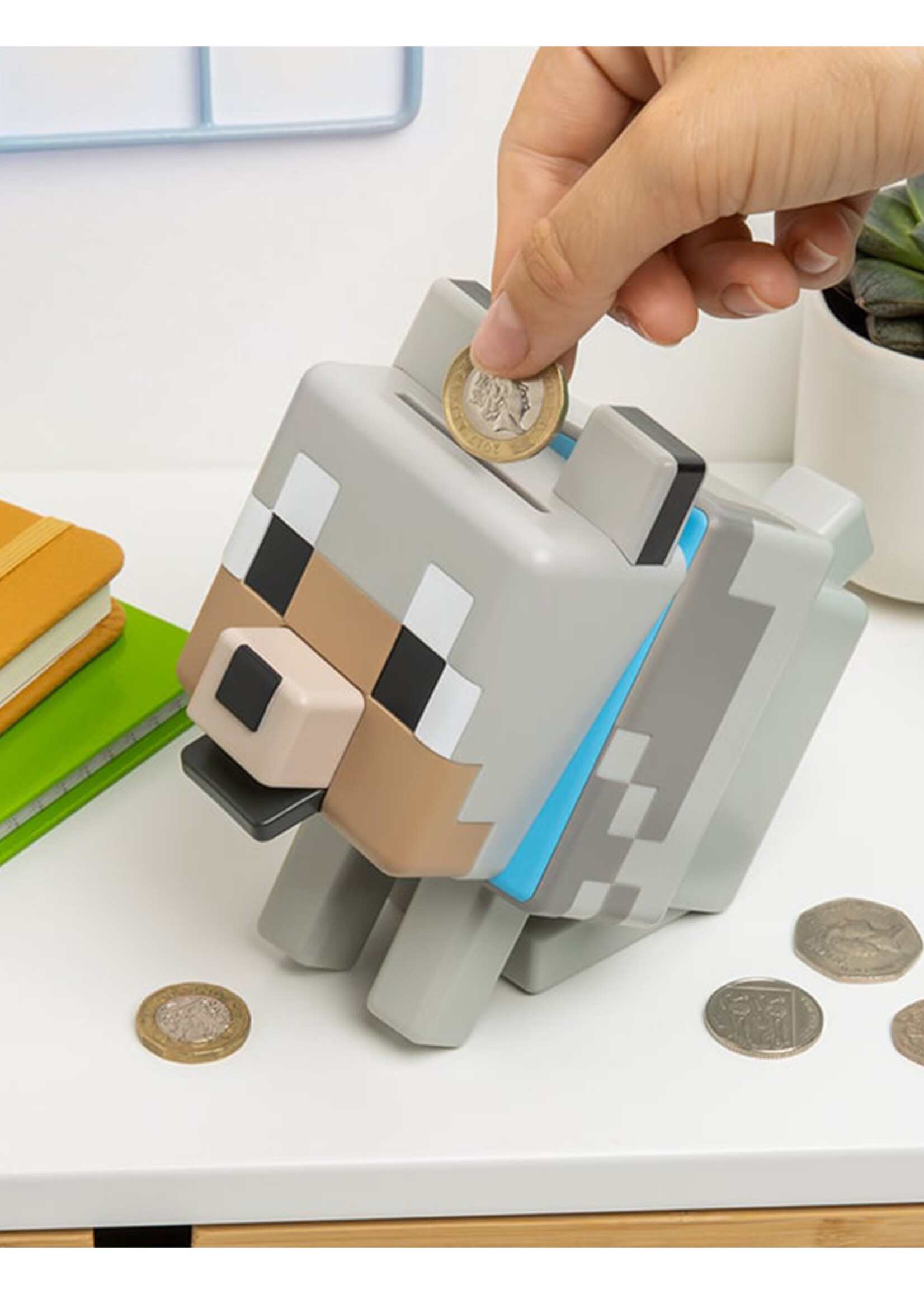 Minecraft Wolf Shaped Money Box
