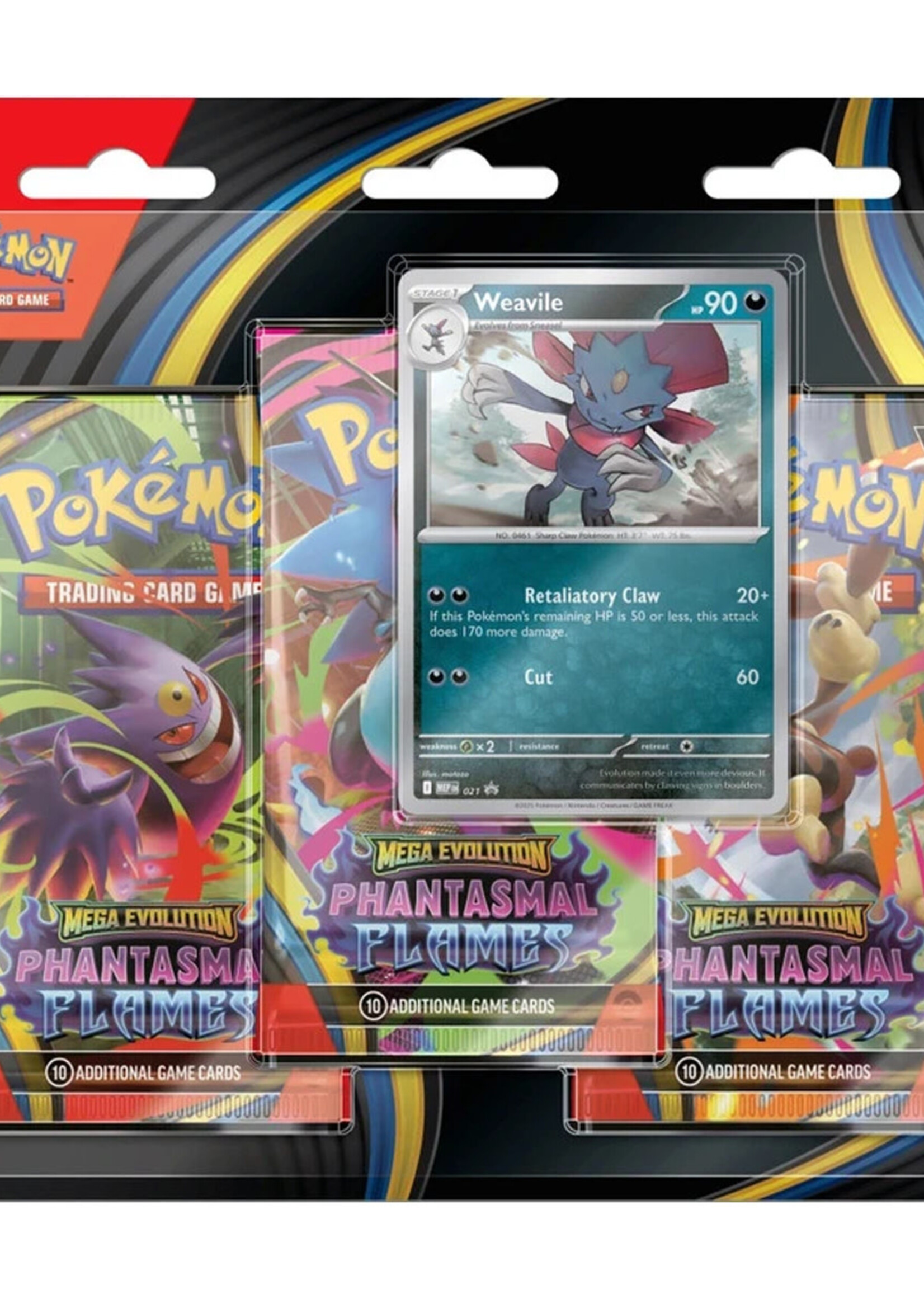 Phantasmal Flames 3 Pack Blister Weavile