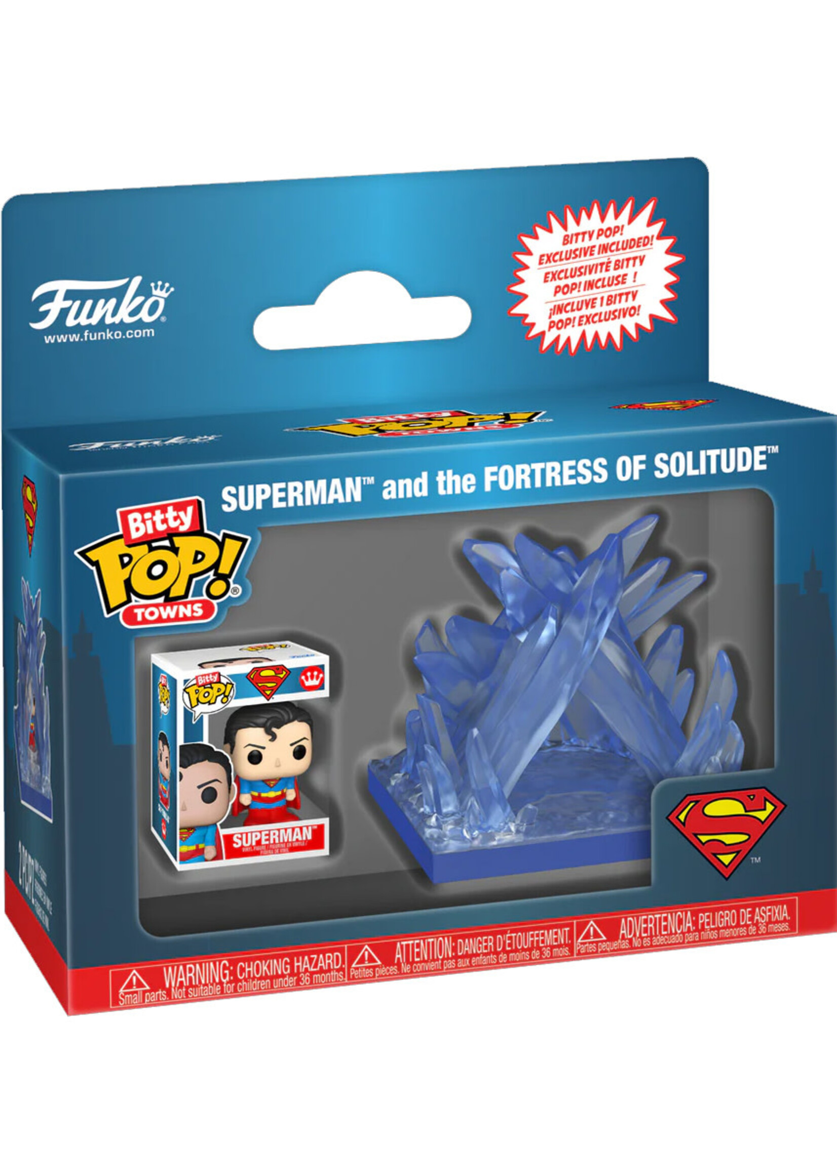 DC Comics Bitty Pop Town Superman and The Fortress of Solitude