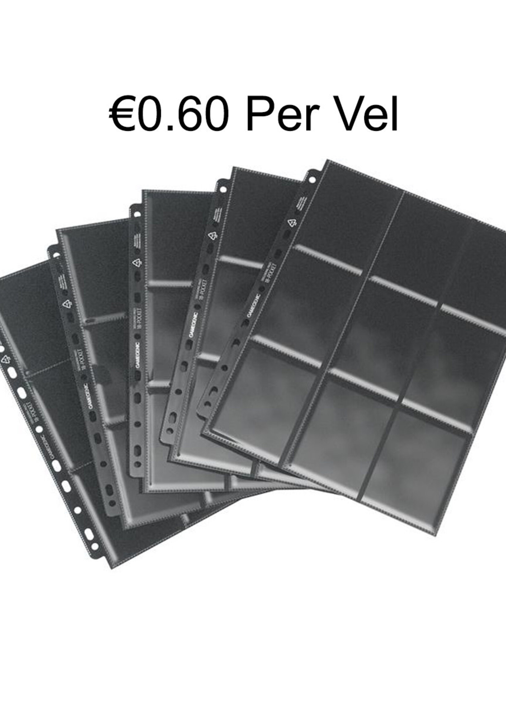 GameGenic 18-Pocket Pages Side-Loading Black