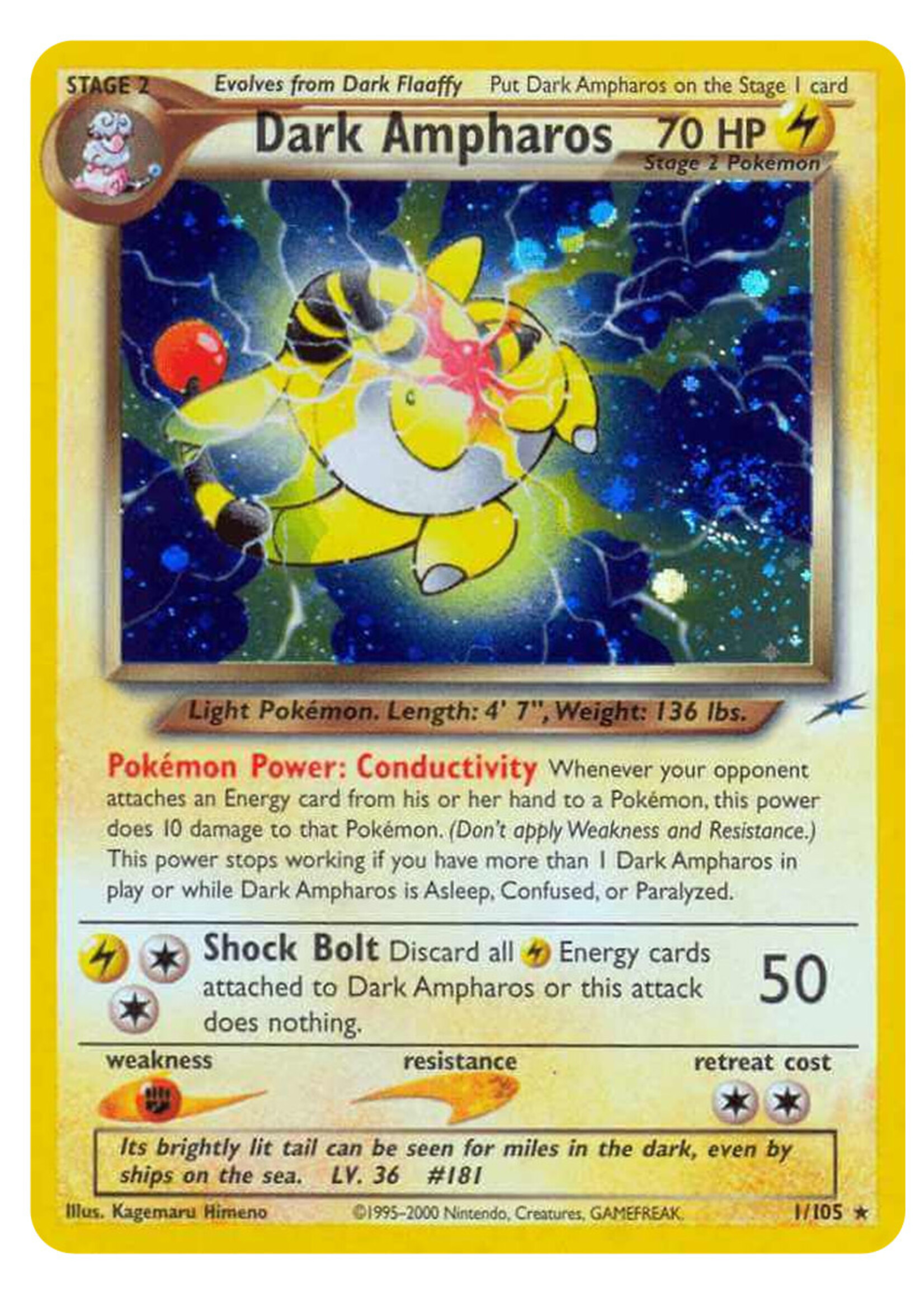 Dark Ampharos 1 (NDE) BGS Grade 8.5