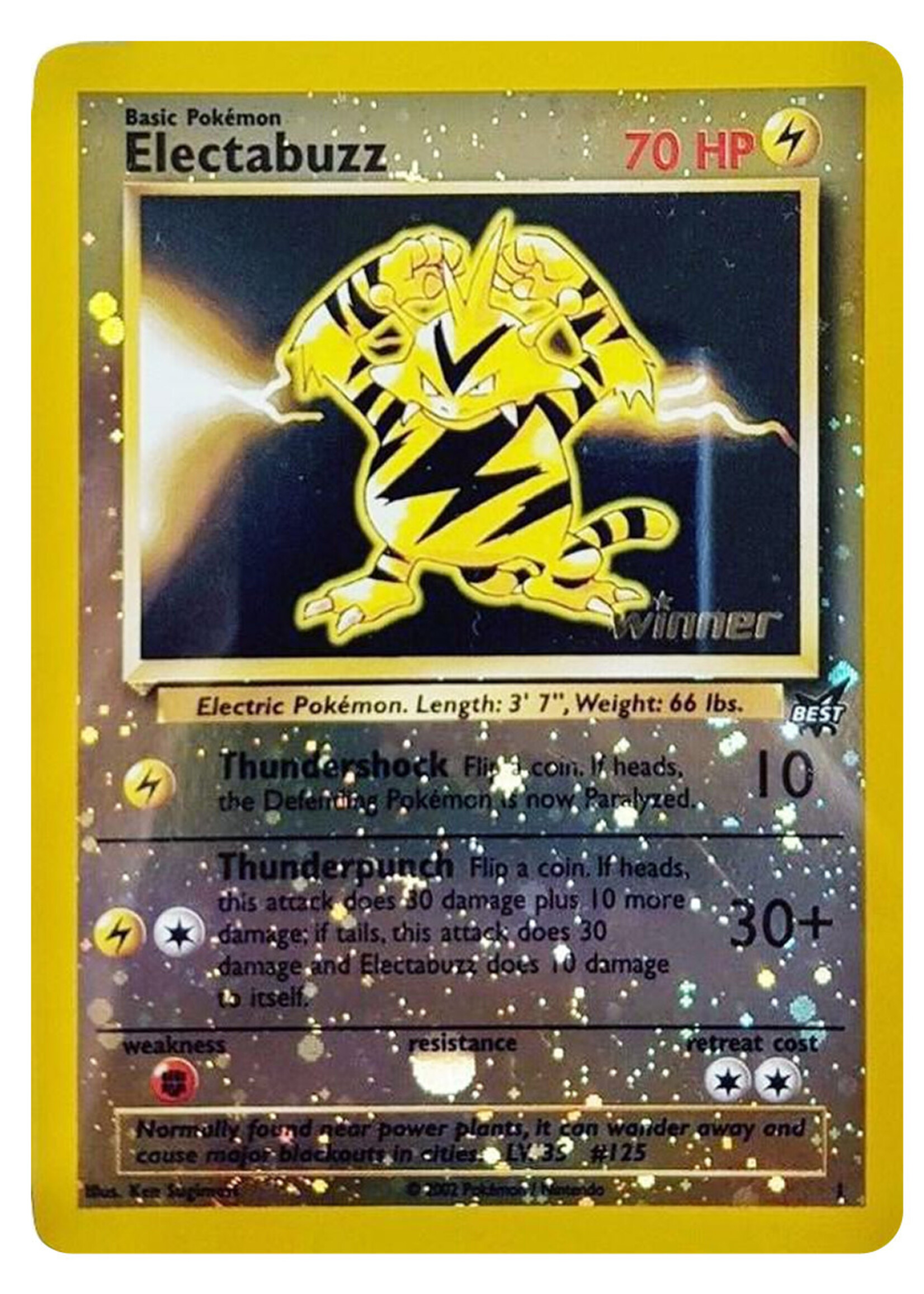 Electabuzz 1 Best of Game Winner Stamp: excellent/near mint