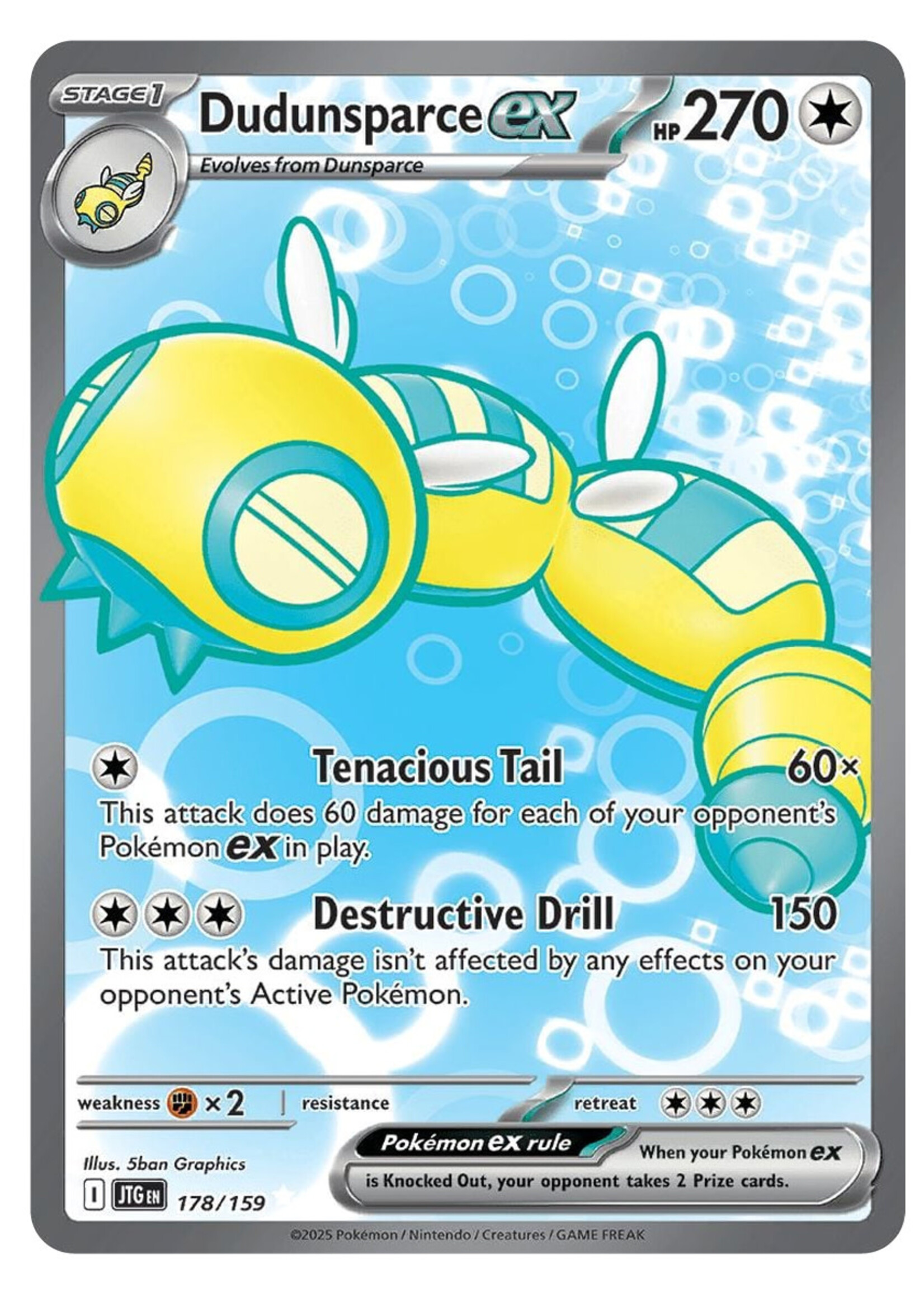 Dudunsparce Ex 178 (JTG): near mint