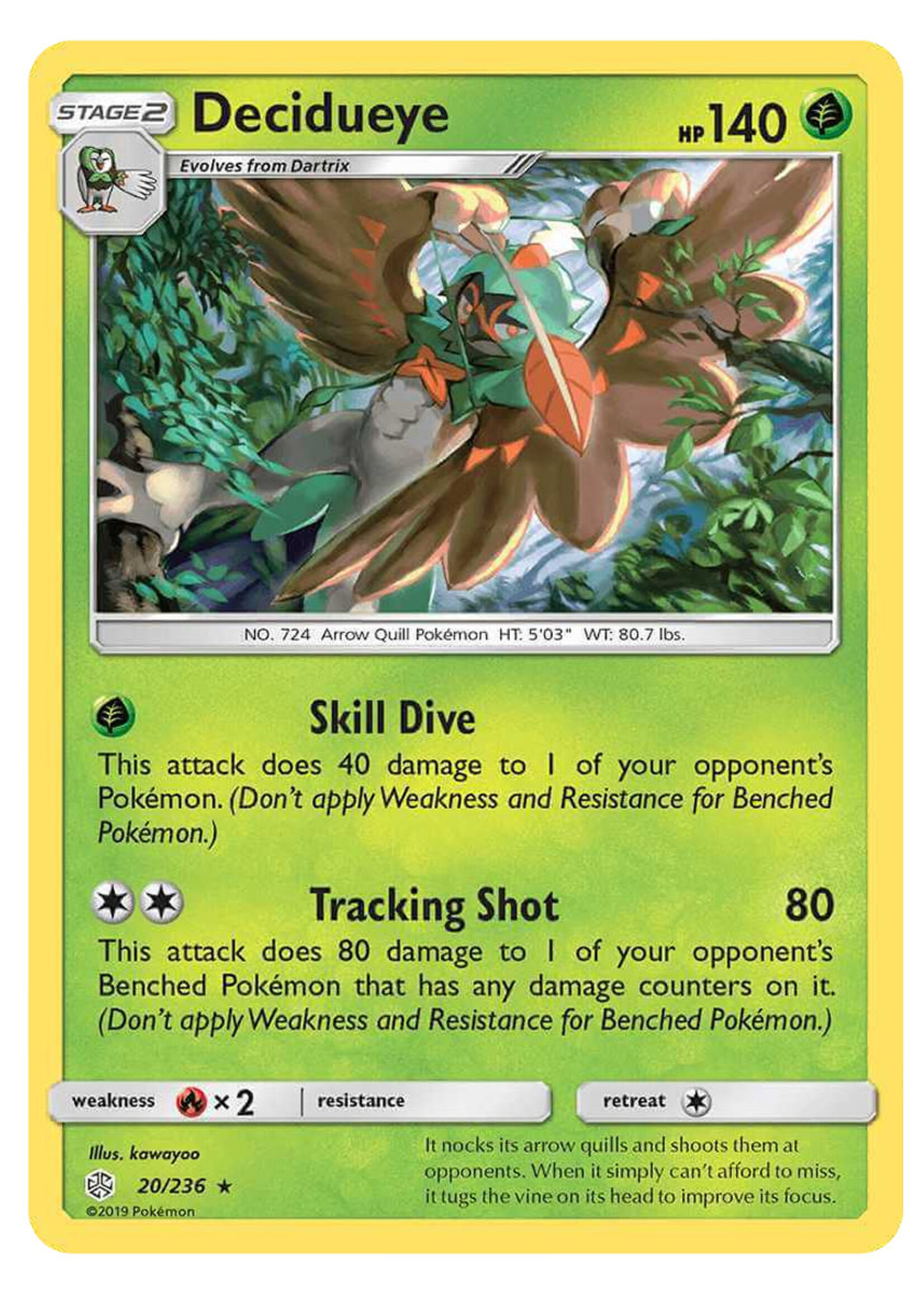 decidueye 20 (CEC) Reverse Holo: excellent