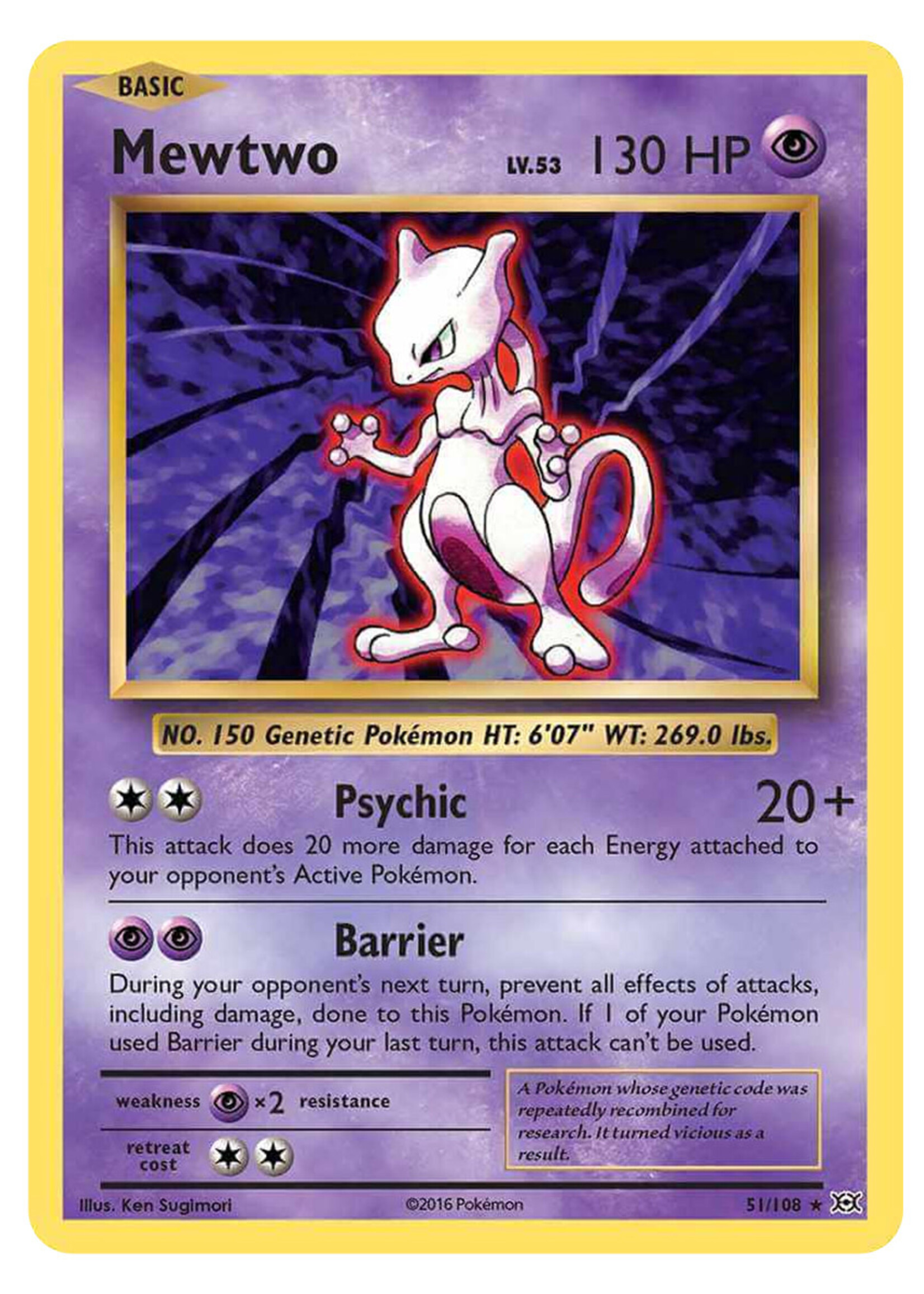 Mewtwo 51 (EVO) Reverse Holo: good
