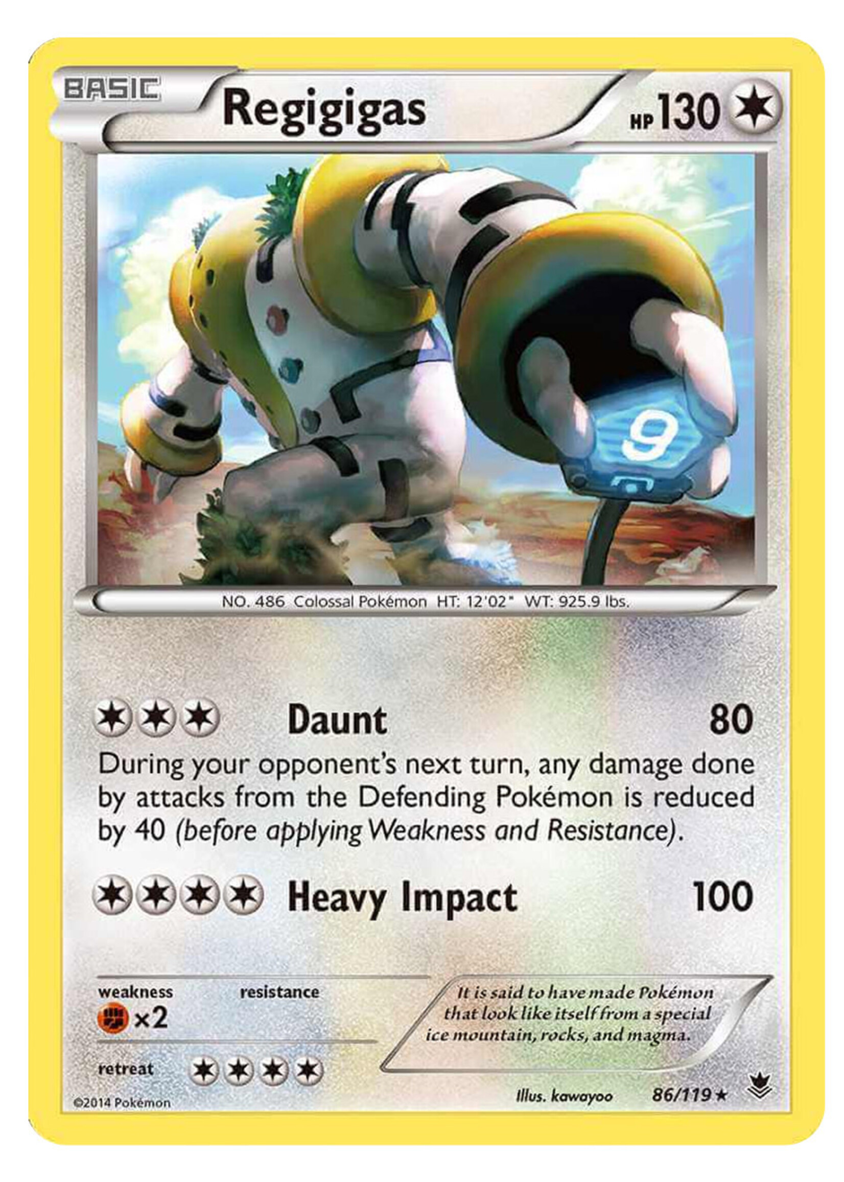 Regigigas 86 (PHF) Holo: excellent