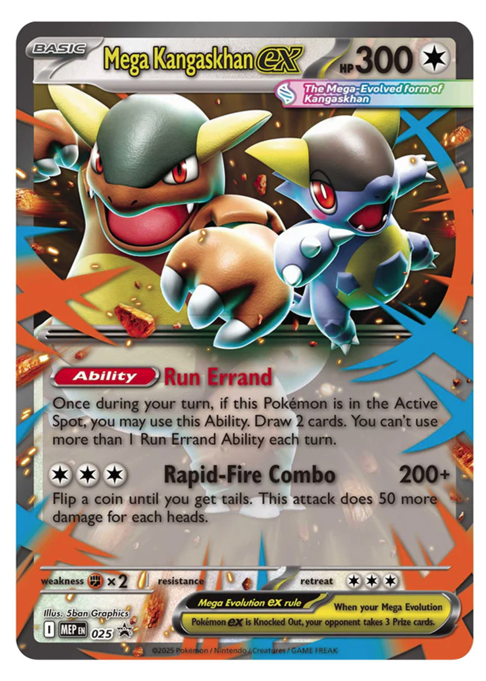 Mega Kangaskhan Ex 25 (MEP): near mint