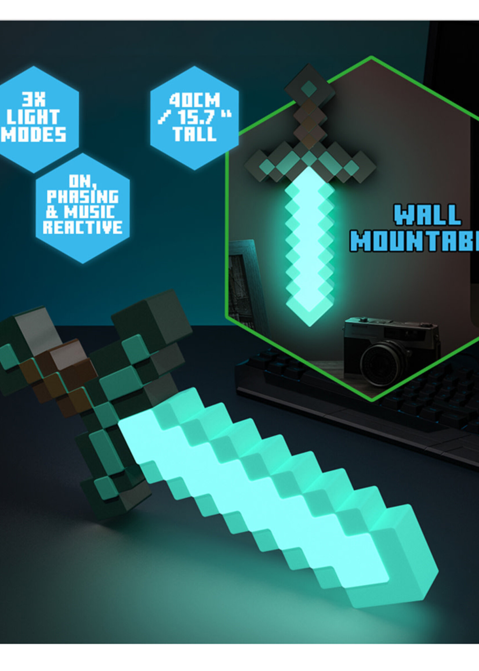 Minecraft Diamond Sword Light 40cm