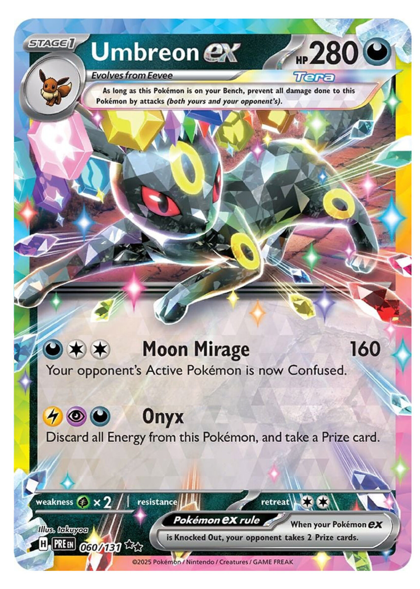 Umbreon Ex 60 (PRE): near mint