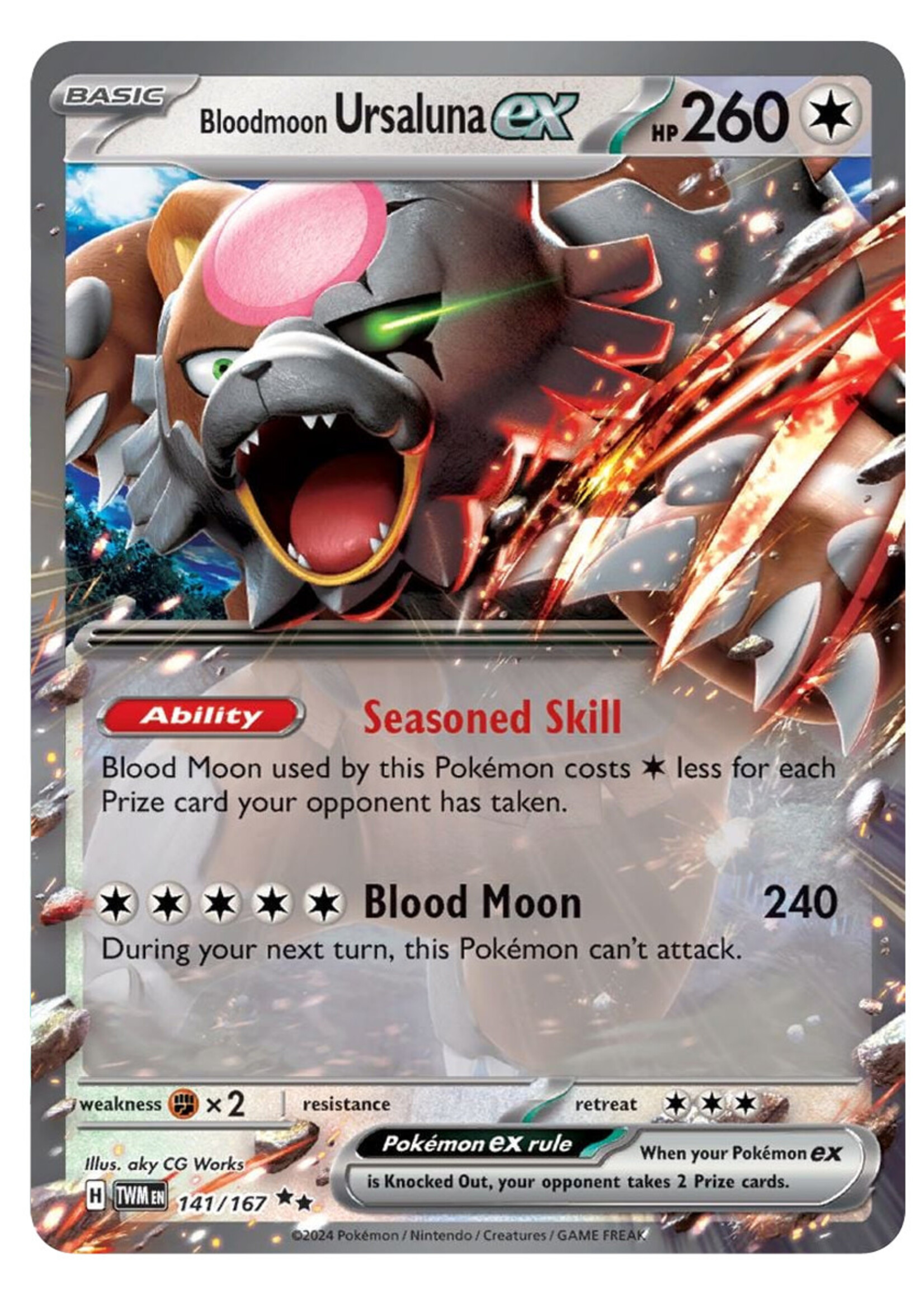 Bloodmoon Ursaluna Ex 141 (TWM): excellent