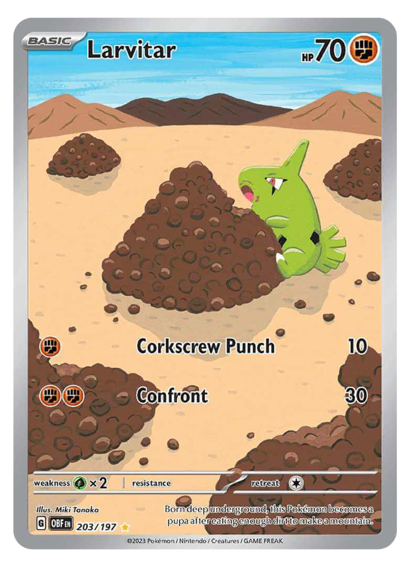 Larvitar 203 (OBF): near mint