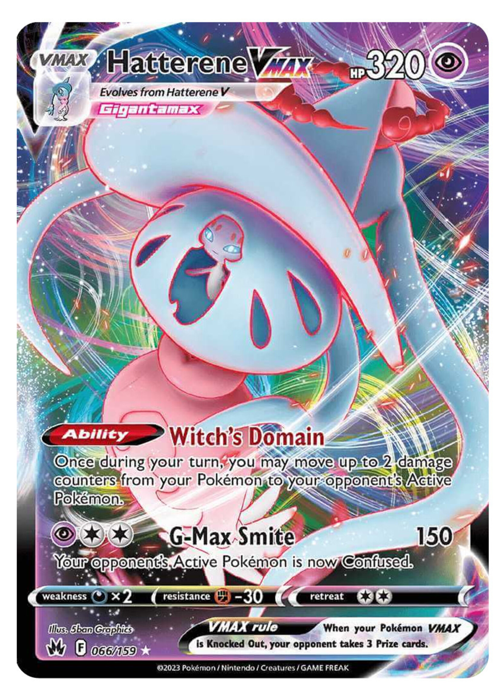 Hatterene Vmax 66 (CRZ): near mint