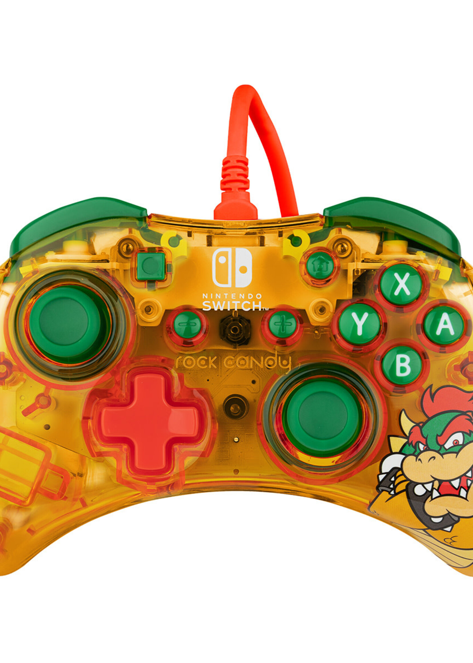 PDP Gaming Rock Candy Wired Controller Lemon Bomb Bowser