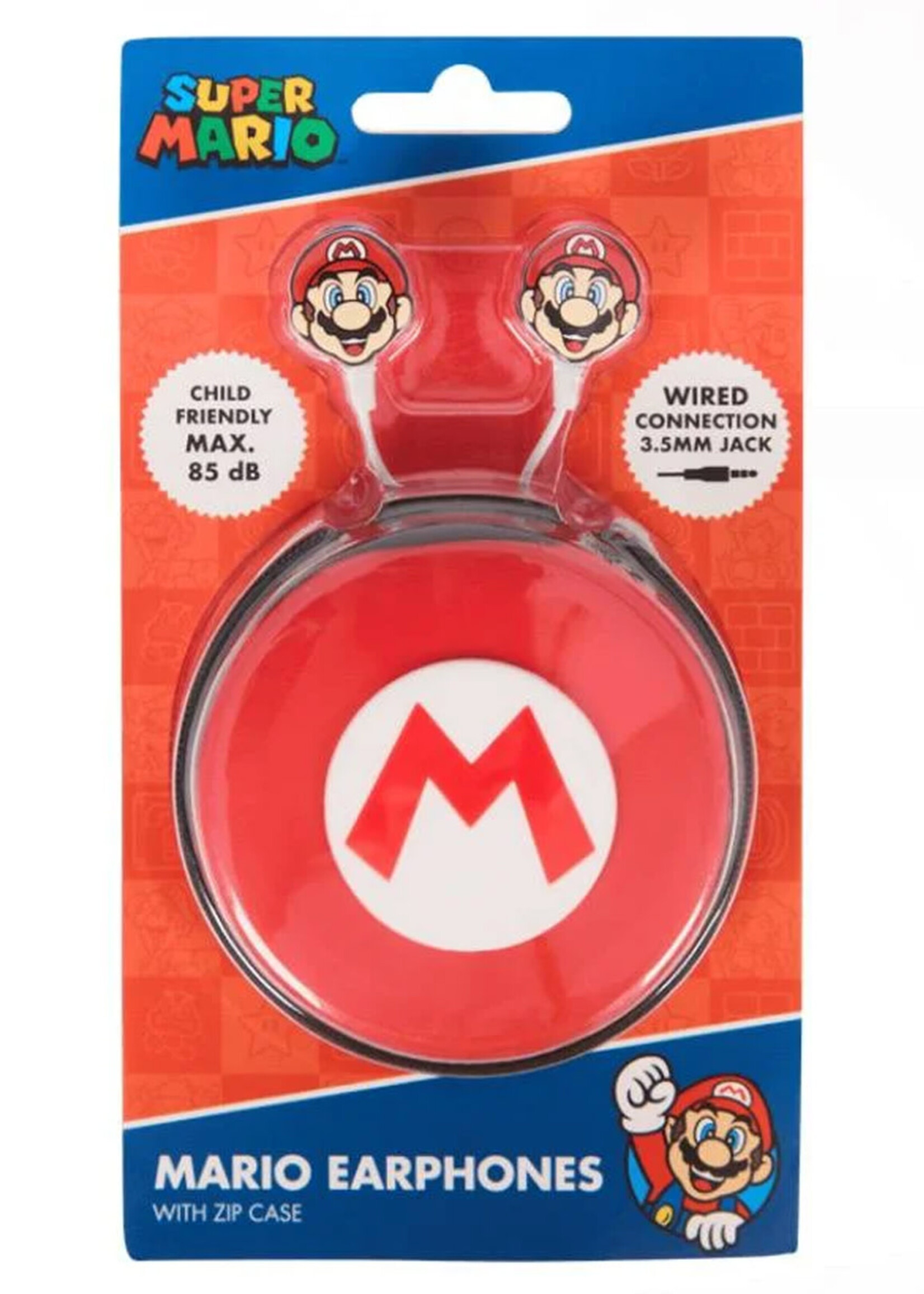 Super Mario Earphones With Zip  Case